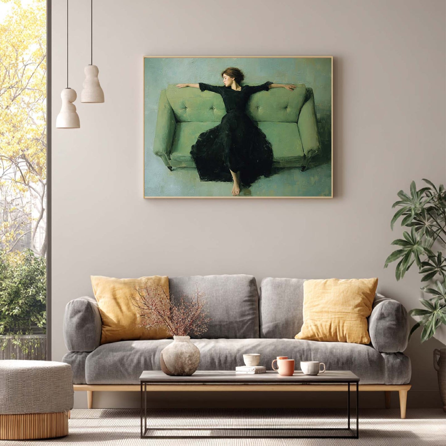 Canvas Painting Abstract Lazy Girl Wall Art Pictures for Living Room Bedroom Decoration Canvas Pictures Poster Frameless