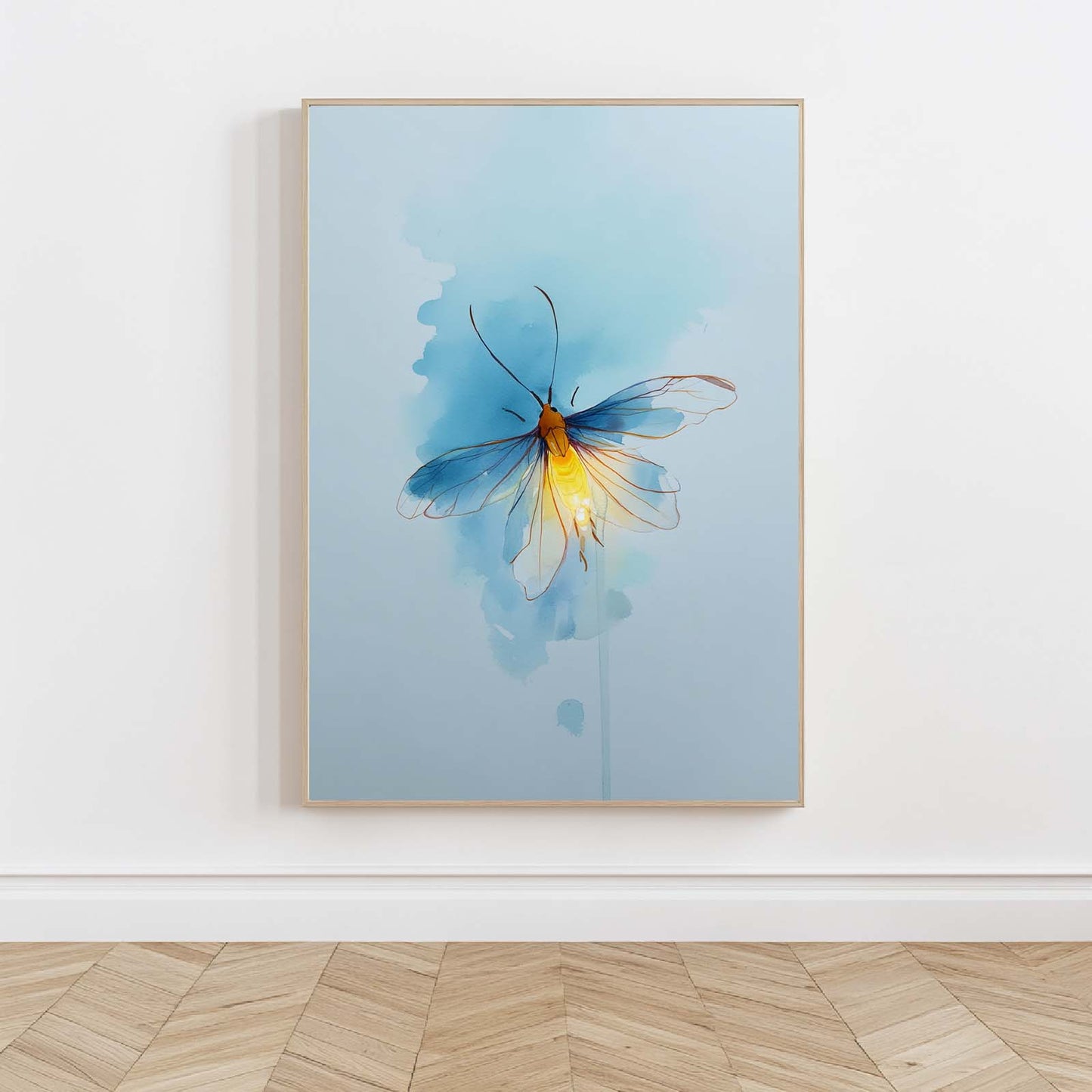Abstract Watercolor Fireflies
