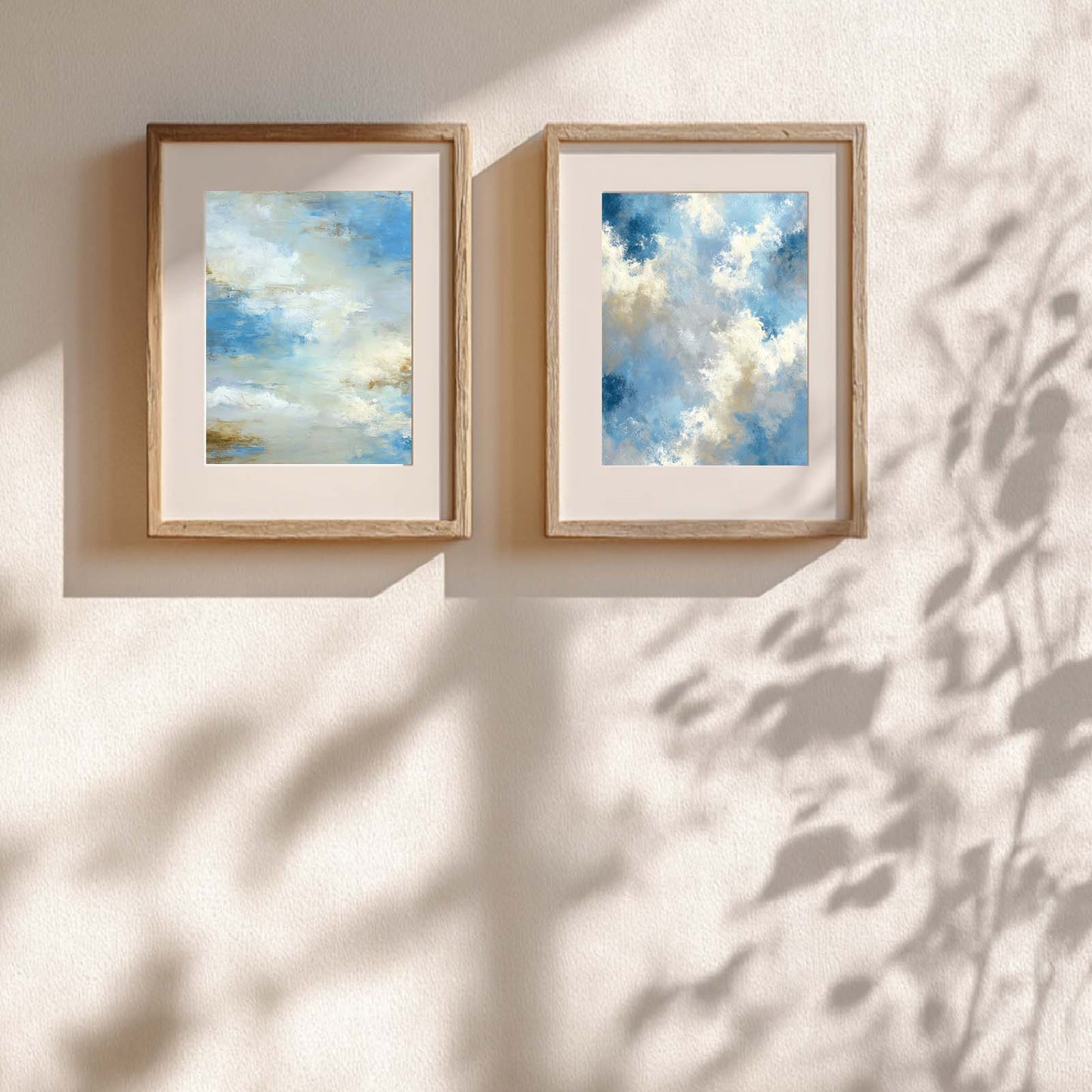 Abstract Painting Modern Blue Beige