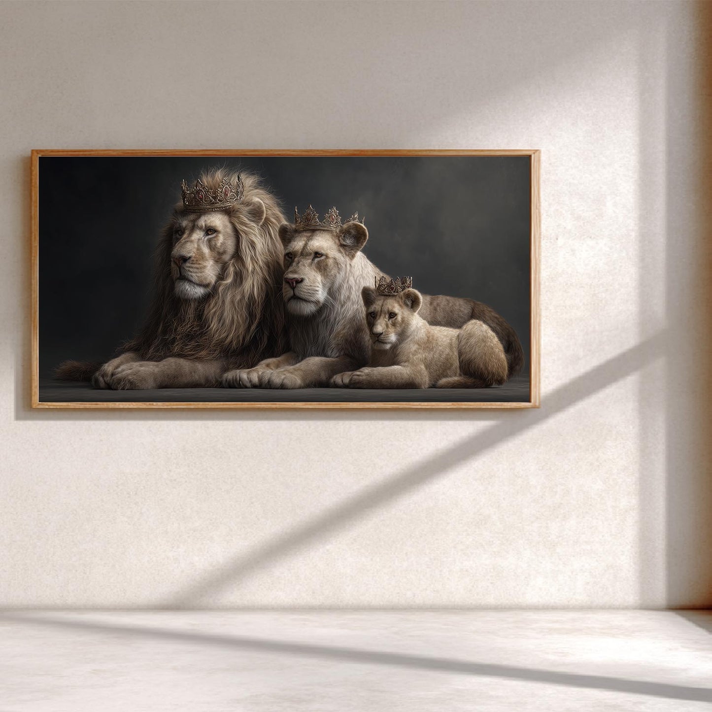 Lion Family Modern Abstract Animals