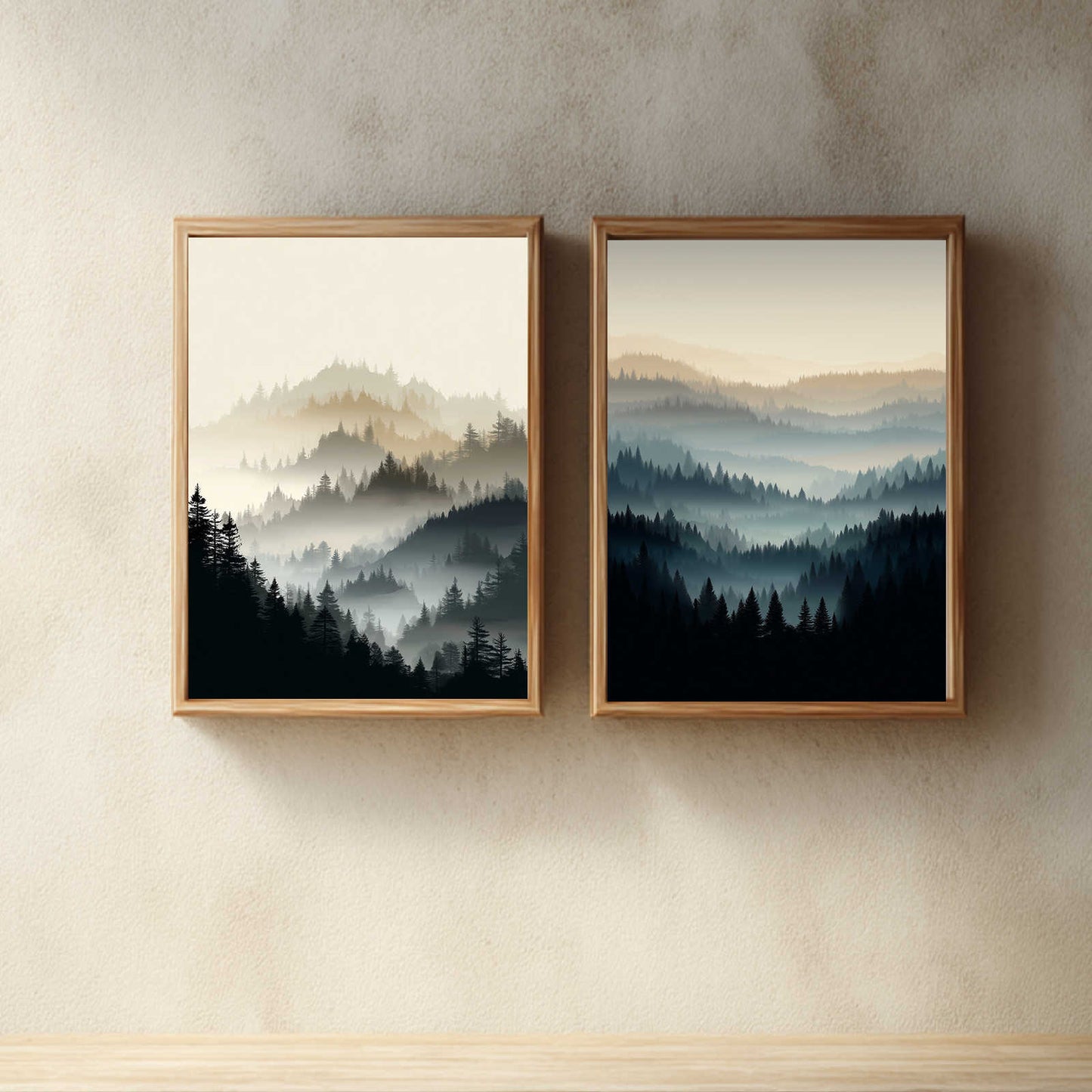 Mountain Forest Abstract Landscape