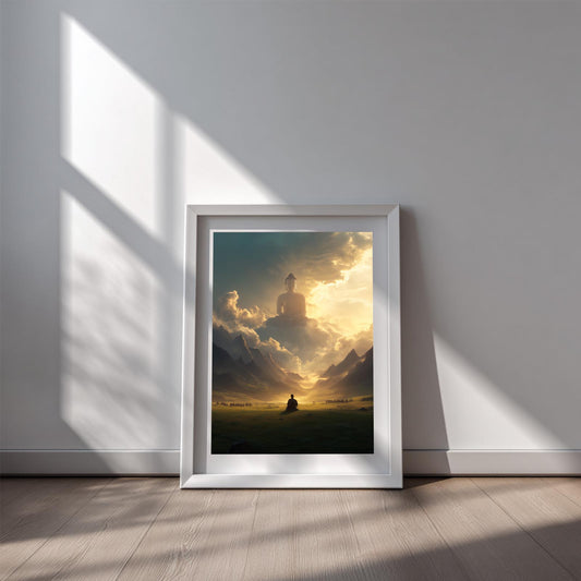 Modern Buddha Zen Abstract