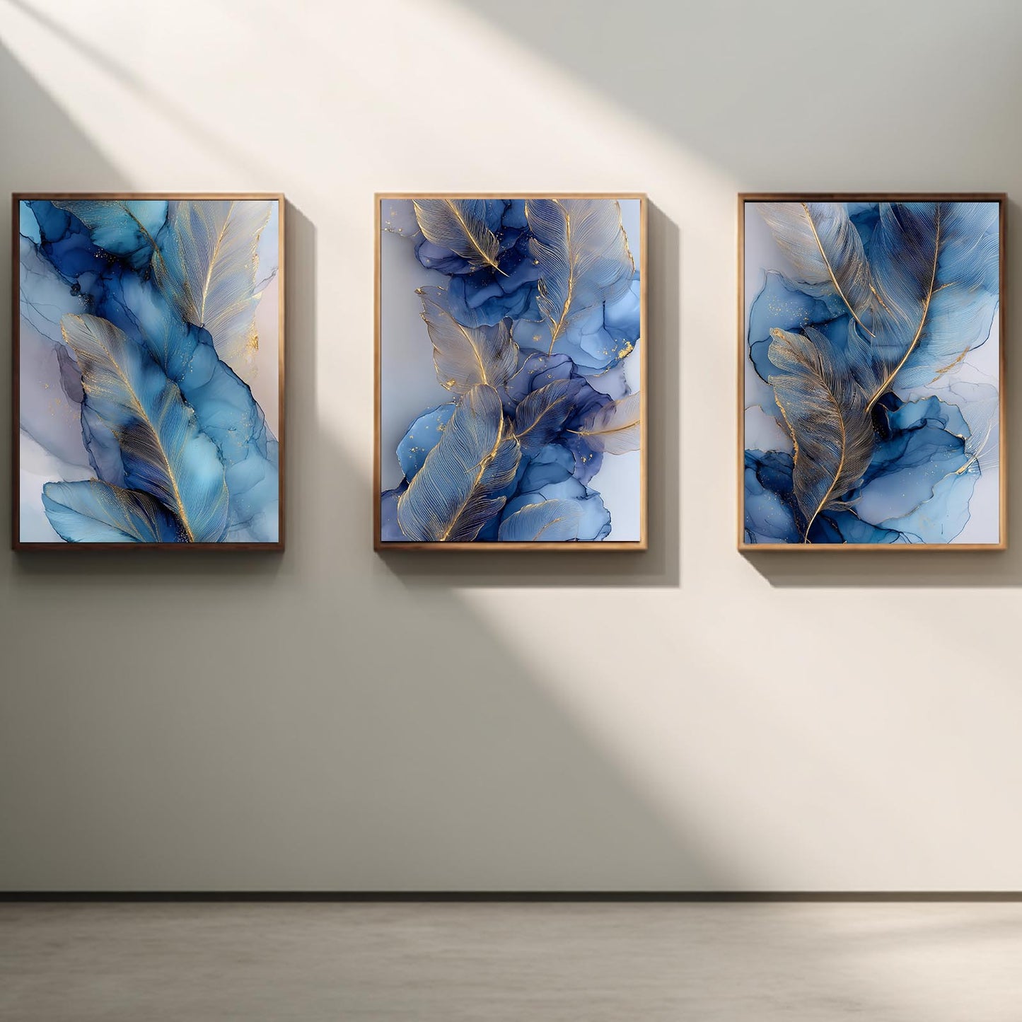 Abstract Blue Feather
