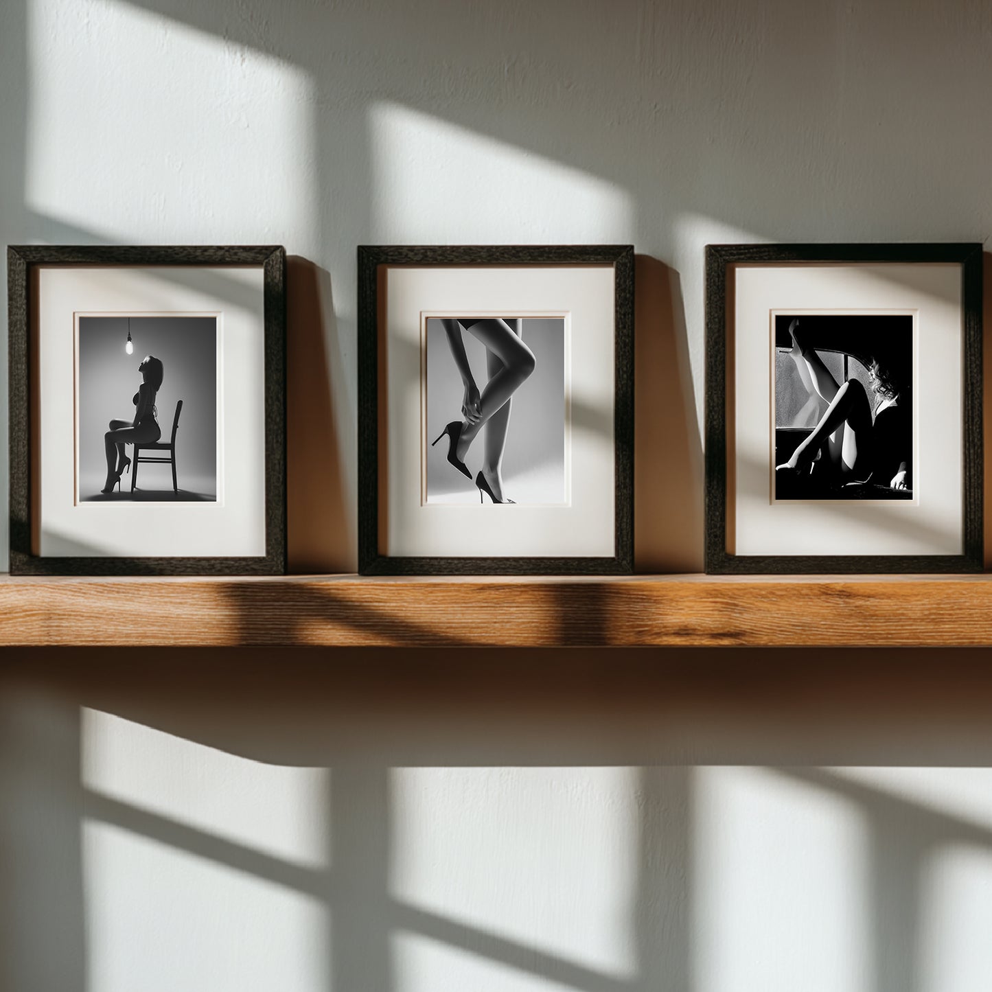 Modern Sexy Beautiful Girl Black and White Canvas Painting – Wall Art for Living Room Bedroom Decoration, Poster Print, Frameless