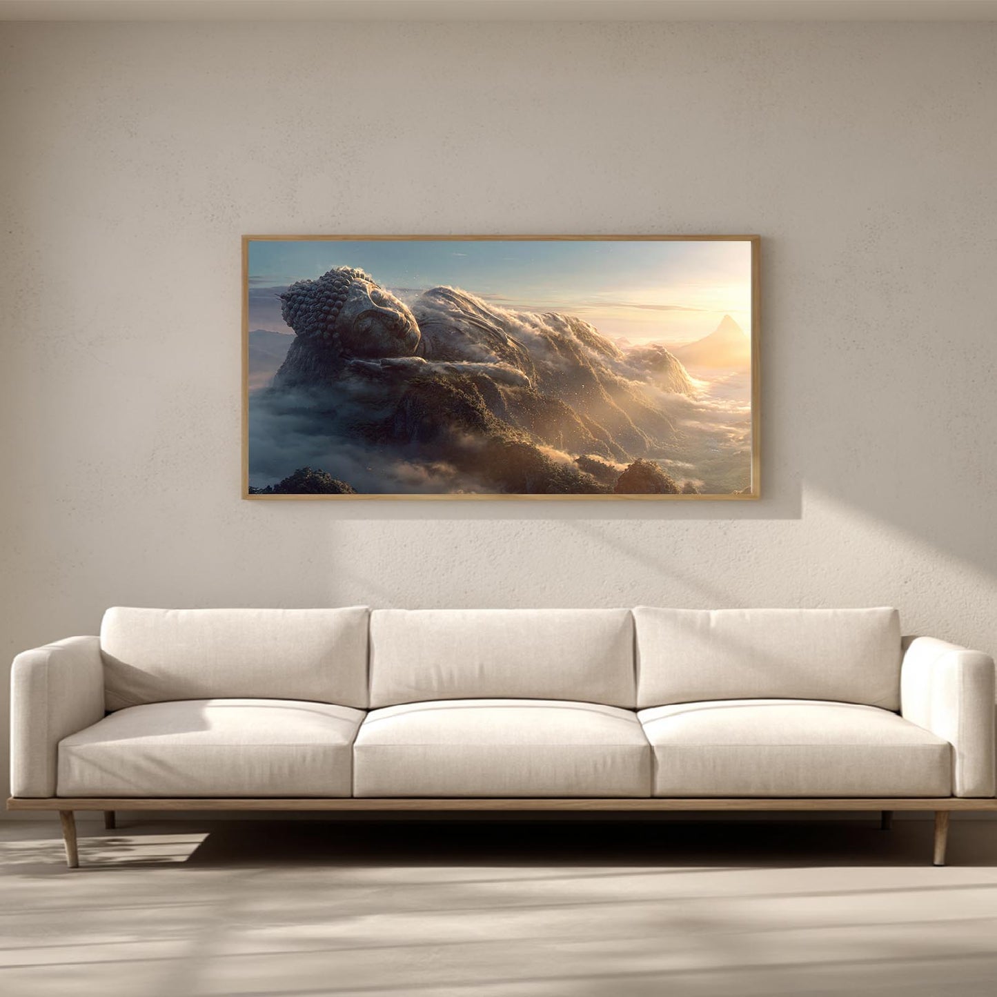 Reclining Buddha Zen Abstract Landscape