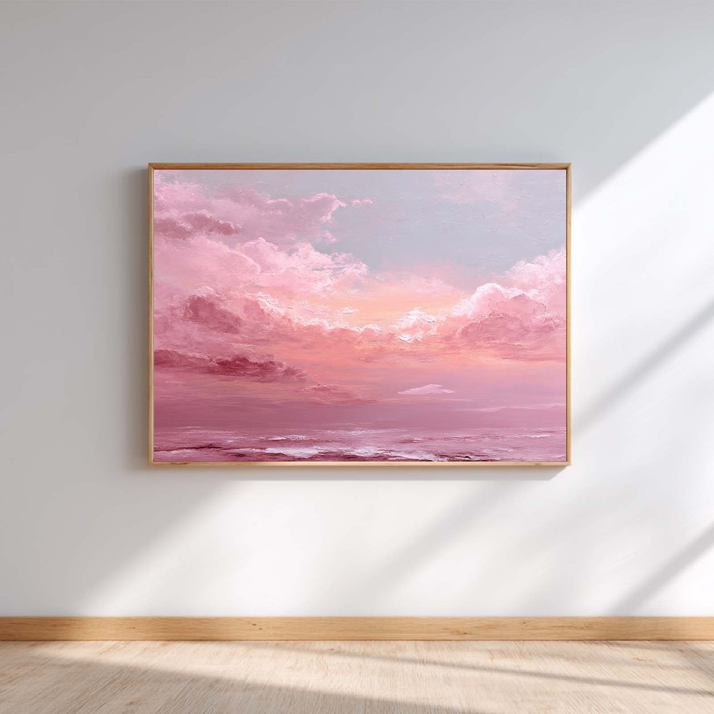 Abstract Oil Painting Pink Sky