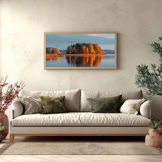 Abstract Landscape Island Lake