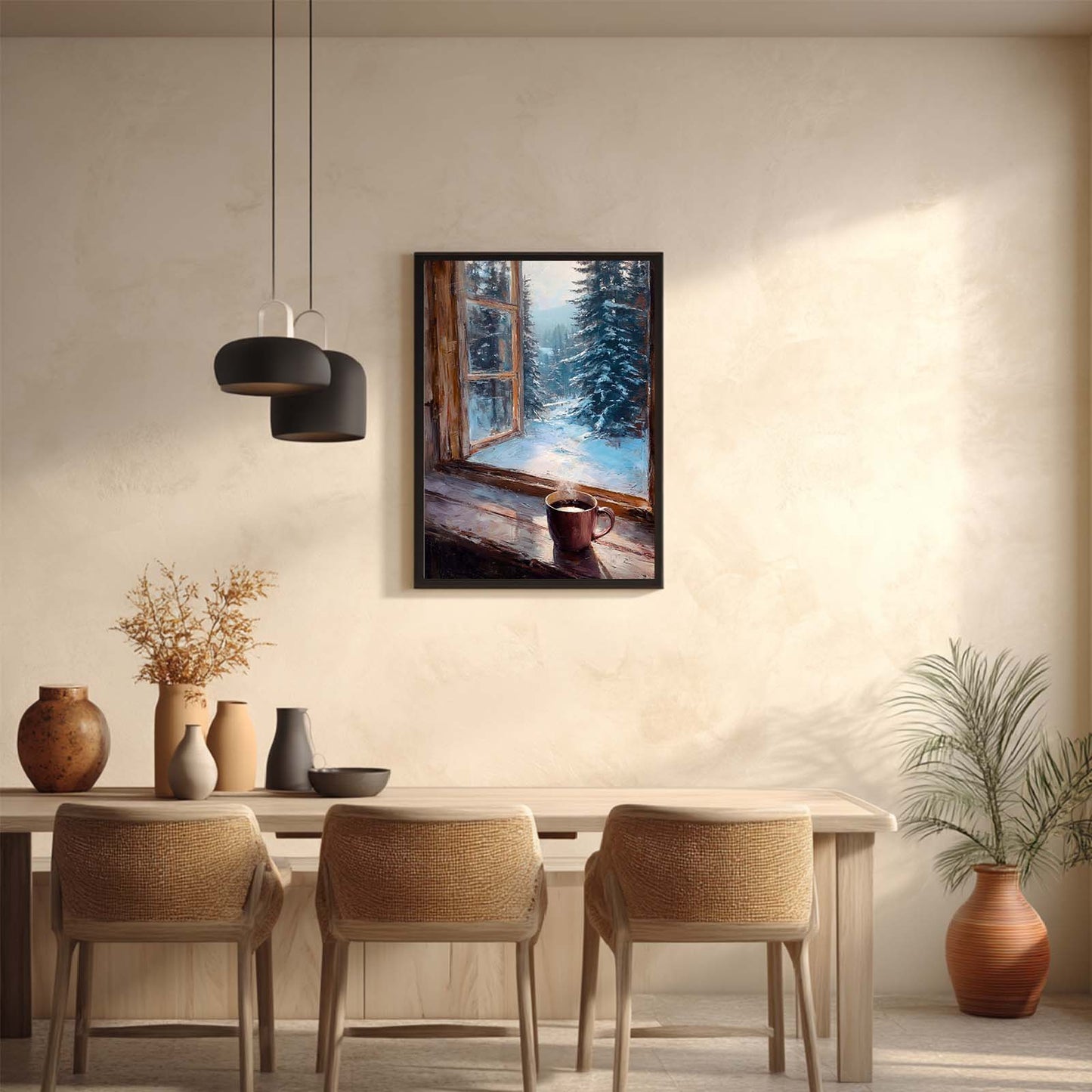 Abstract landscape Snow Winter Christmas