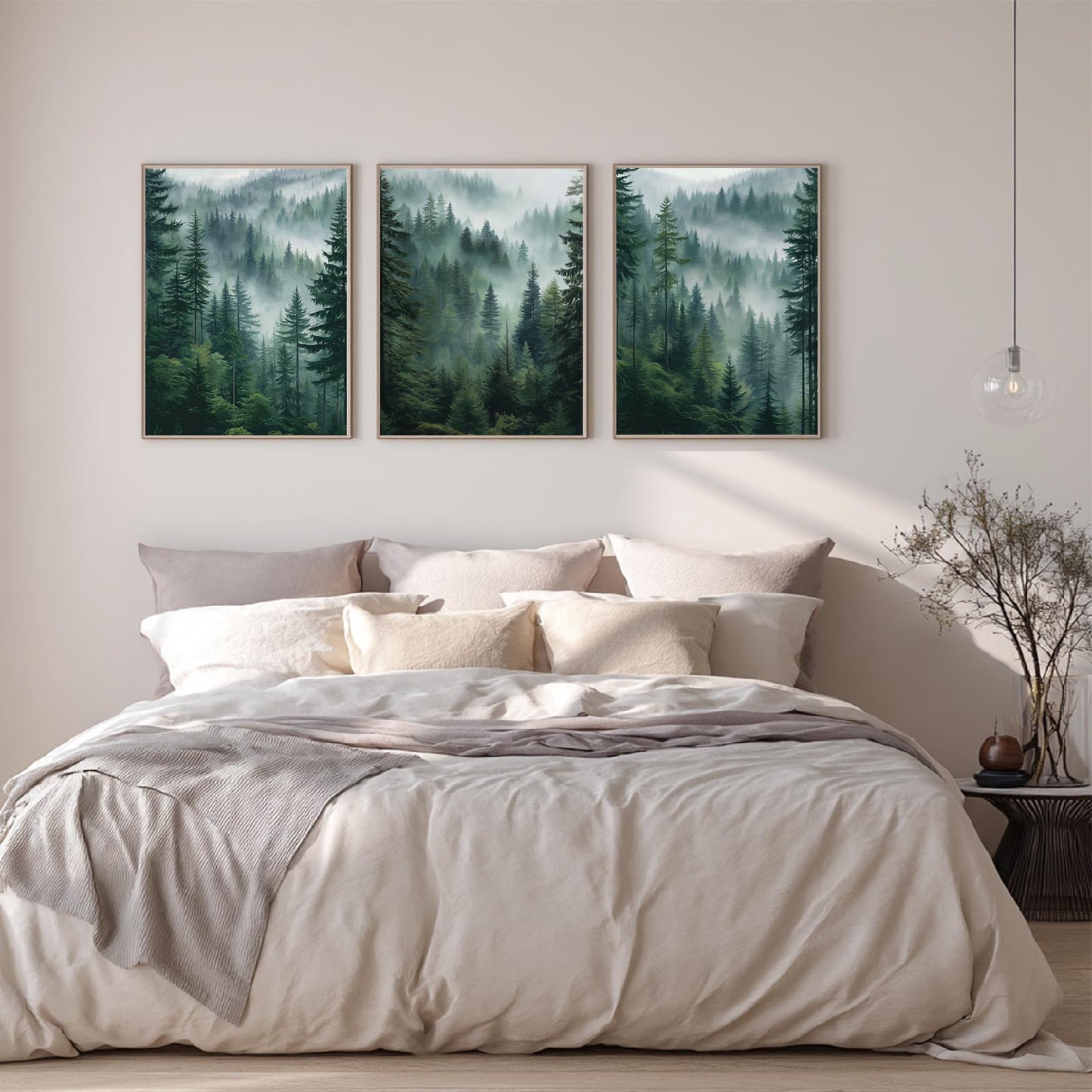 Mountain Mist Nordic Abstract Landscape