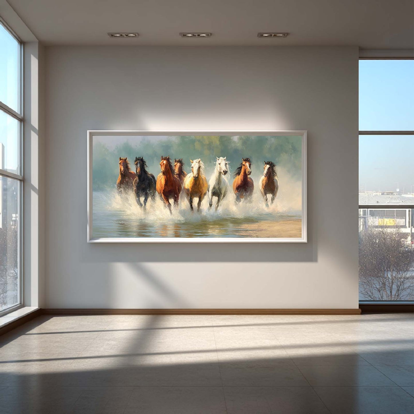 Abstract Horse Canvas Painting Animals Modern Wall Art for Living Room Bedroom Decoration, Poster Print, Frameless