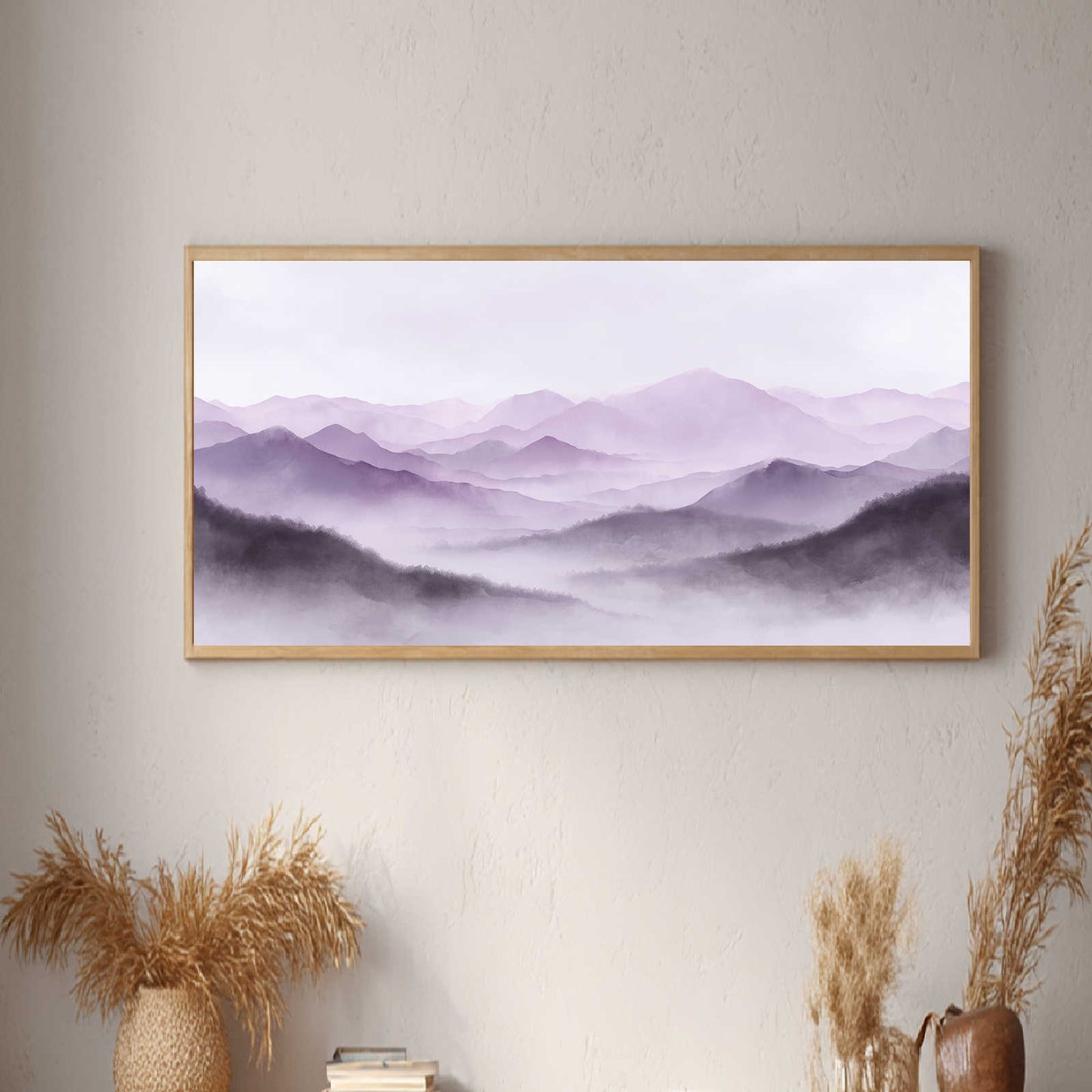 Abstract Purple Mountain Landscape