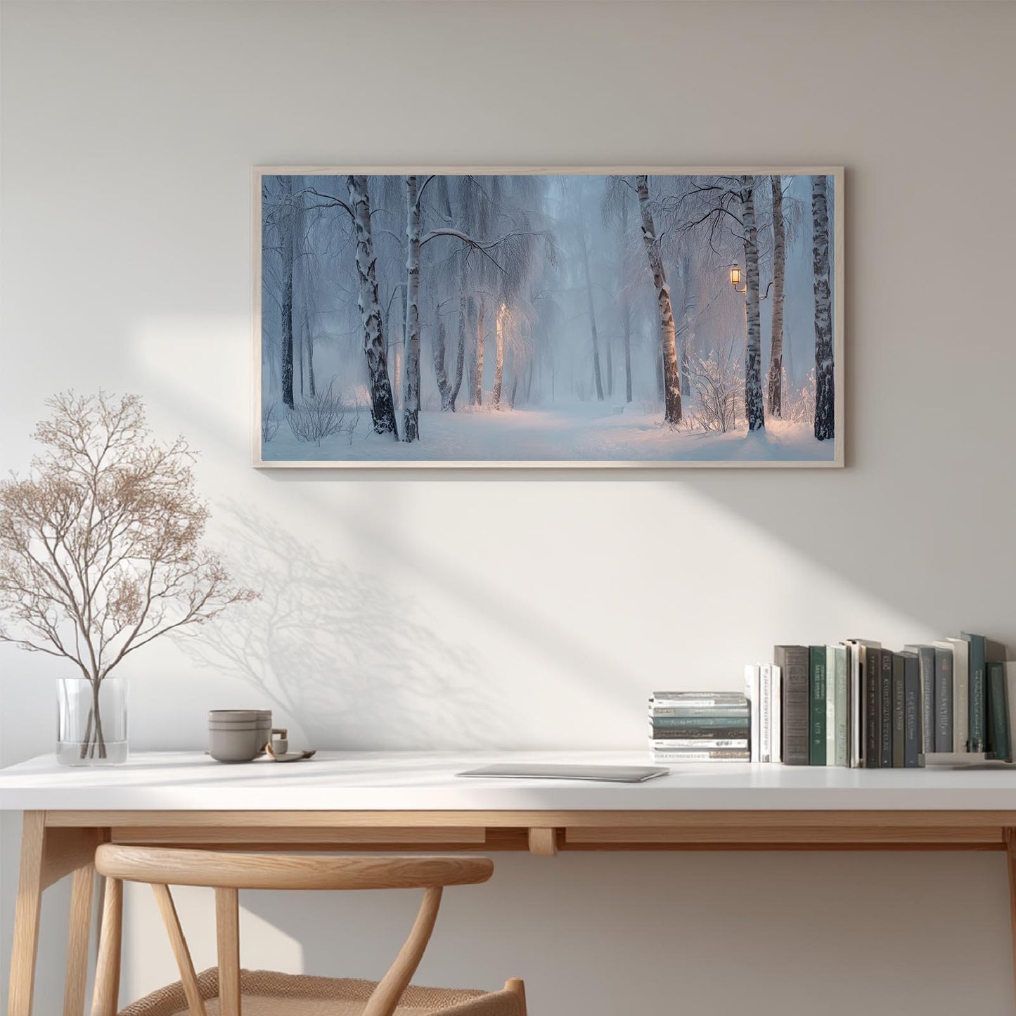 Winter Theme Abstract Forest Landscape