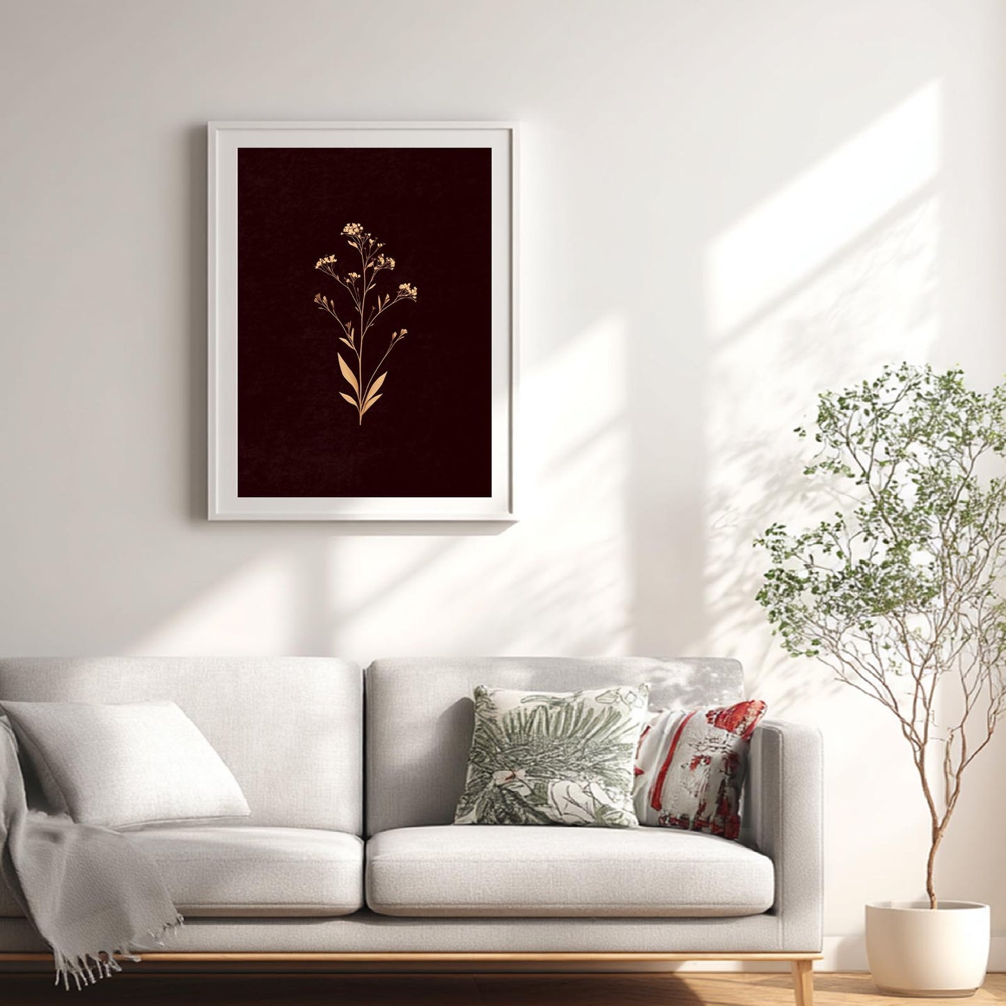 Abstract Beige Plant