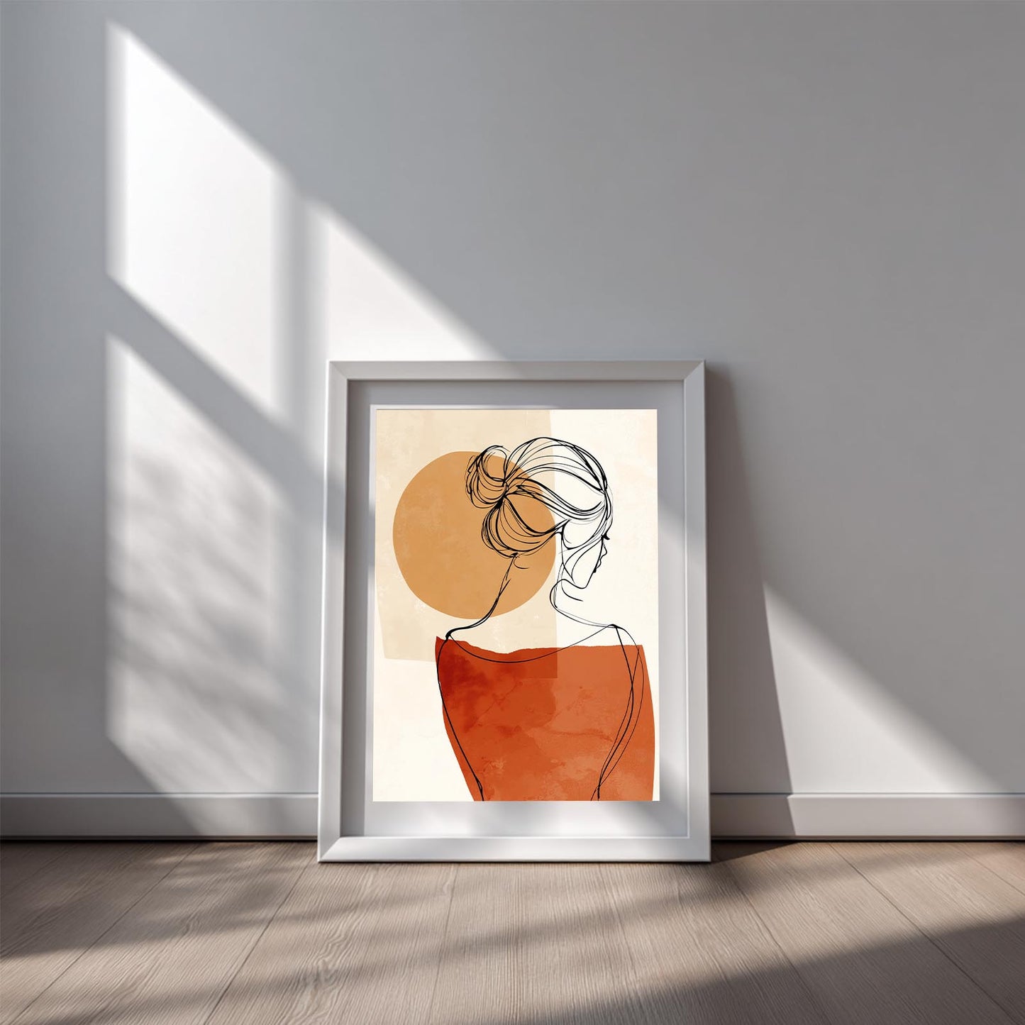 Abstract Female Portrait Line