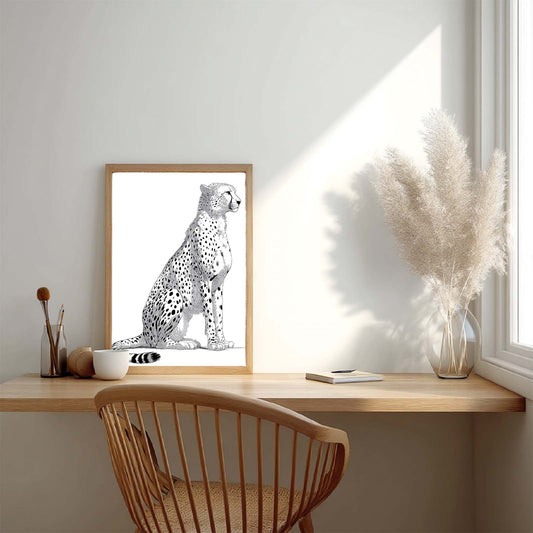 Line Art Animal Leopard