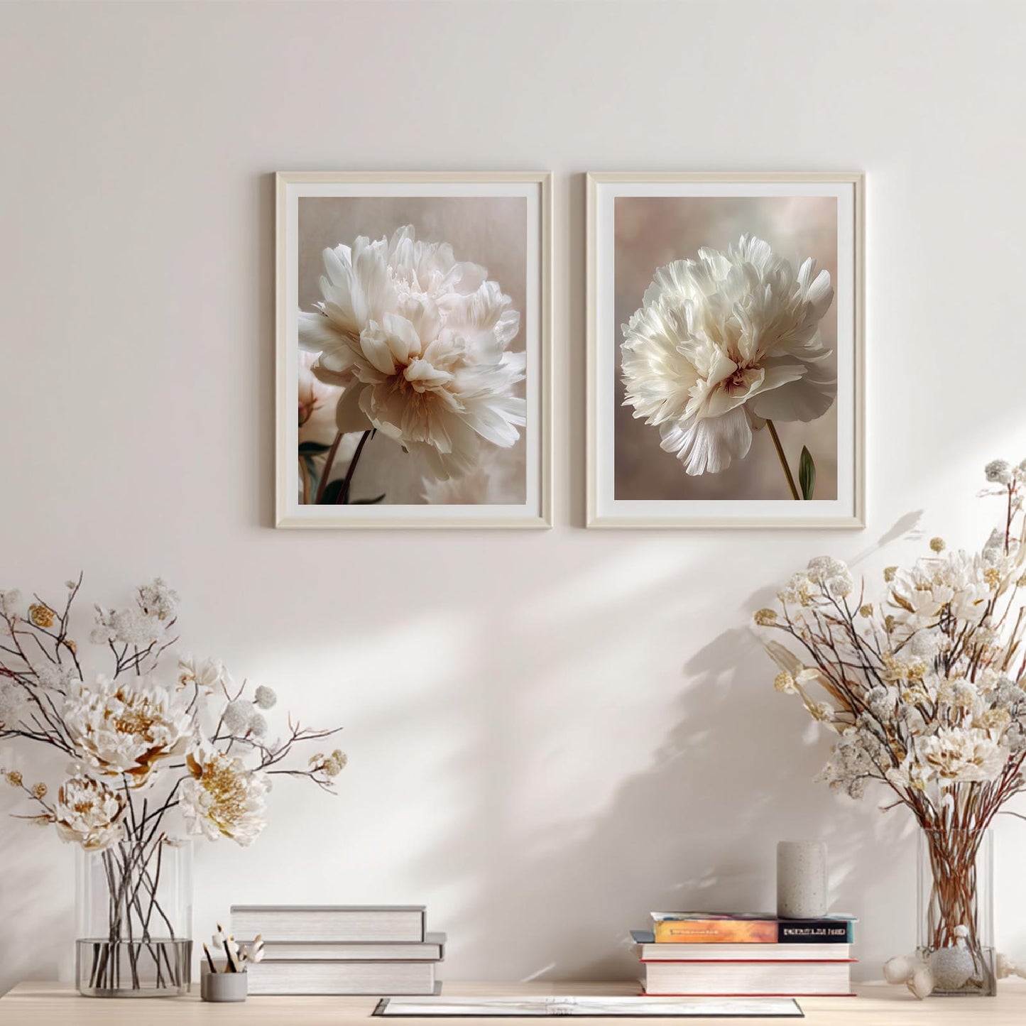 Abstract Floral Beige