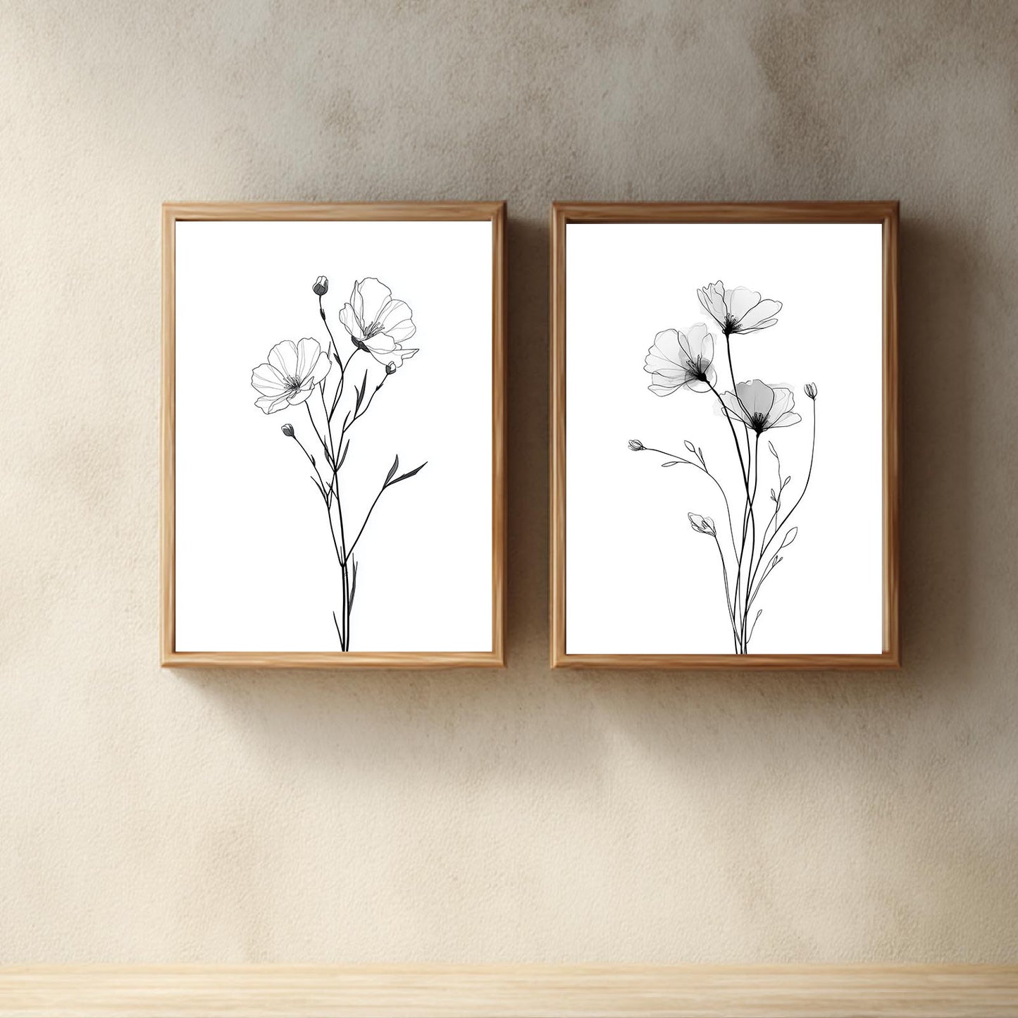Modern Poppy Flower Abstract