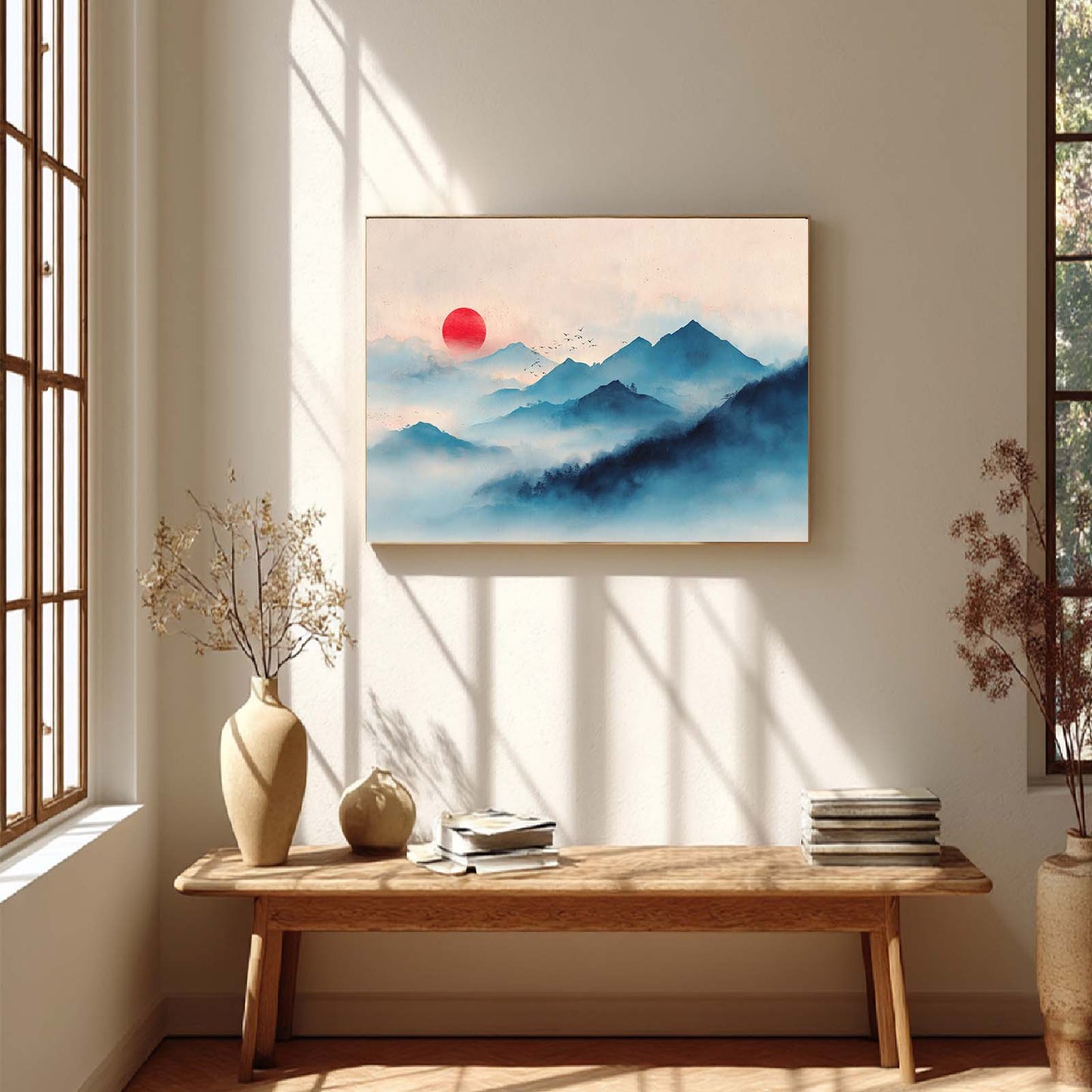 Abstract Landscape Sunrise Mountains