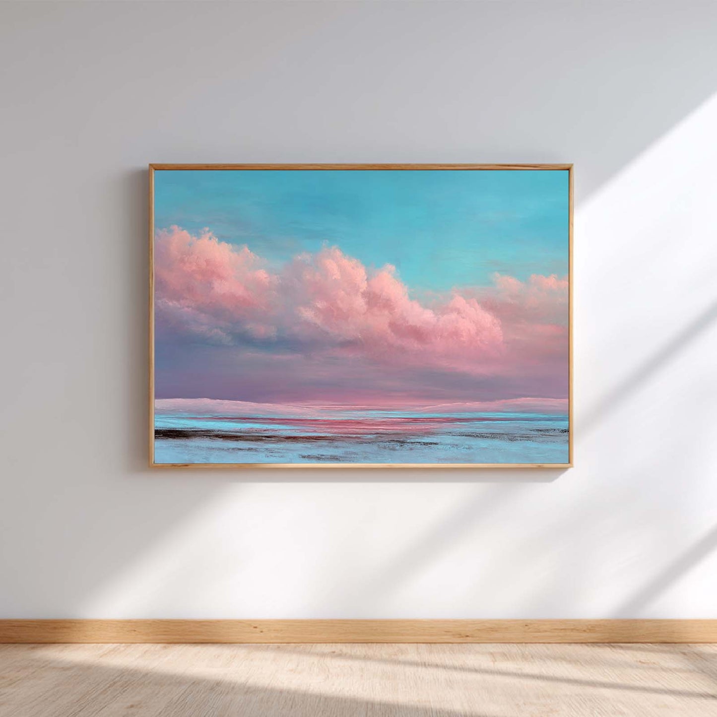 Abstract Oil Painting Pink Sky
