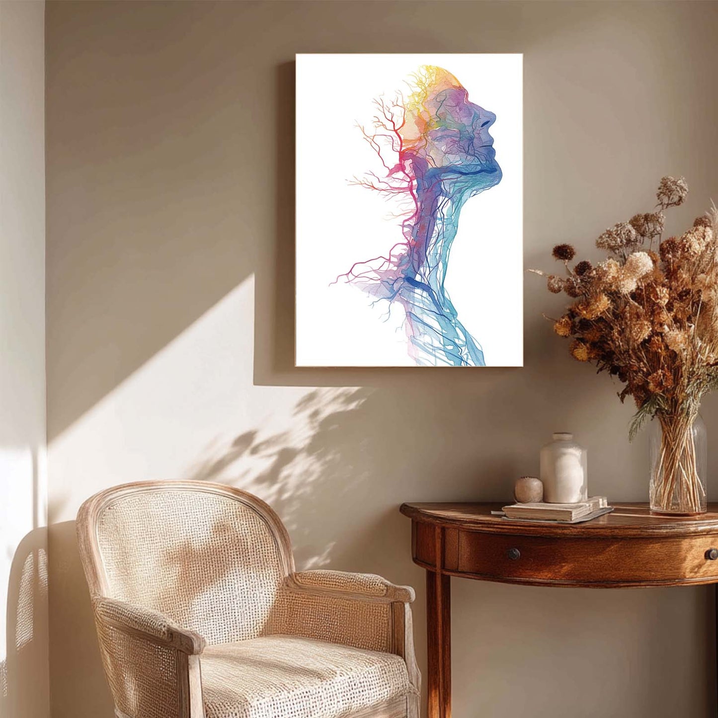 Abstract Human Anatomy Watercolor