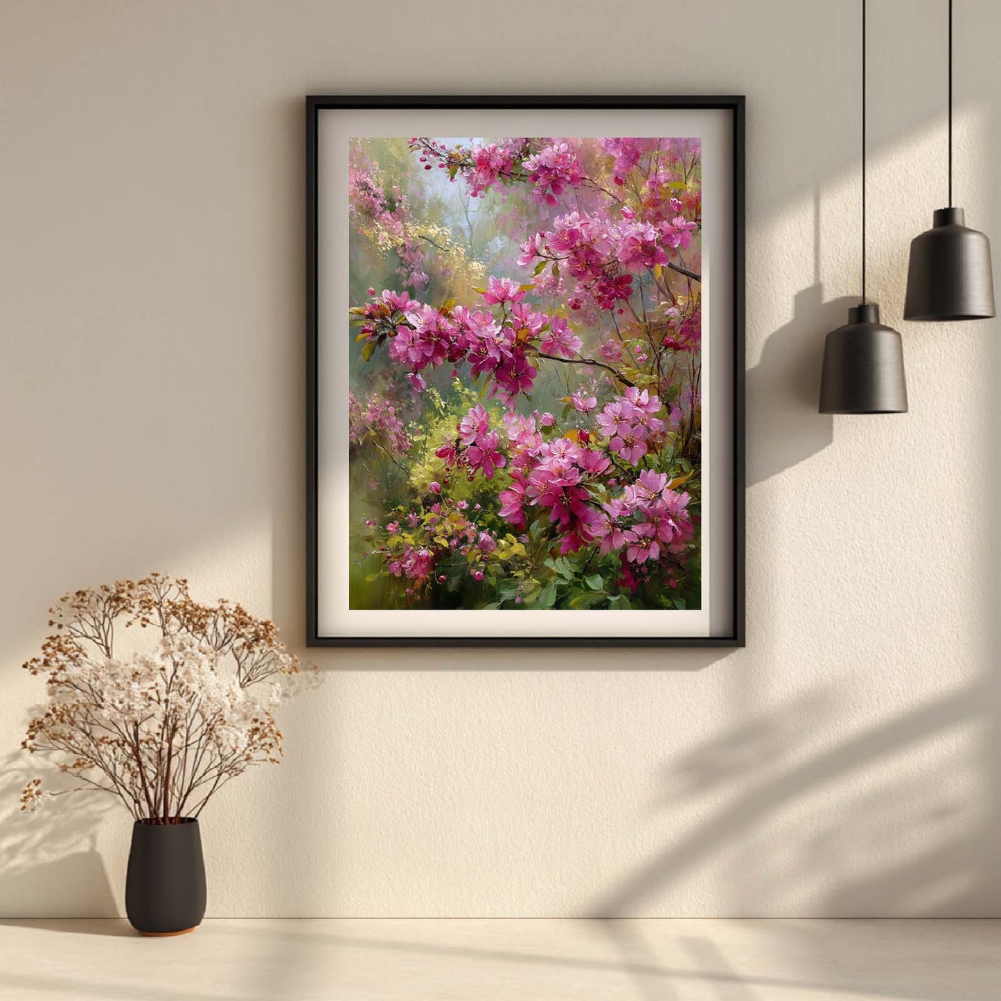 Abstract Spring Landscape Blooming Garden