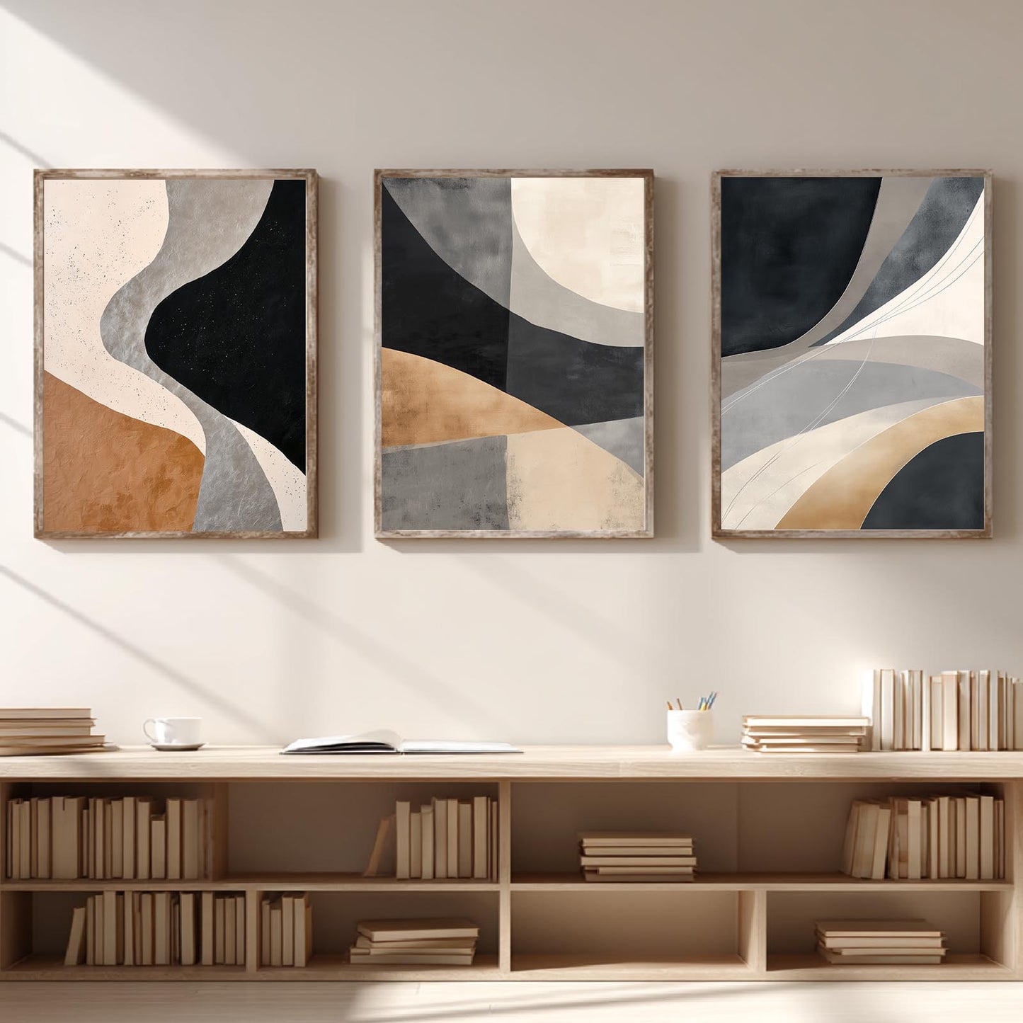 Black Beige Abstract
