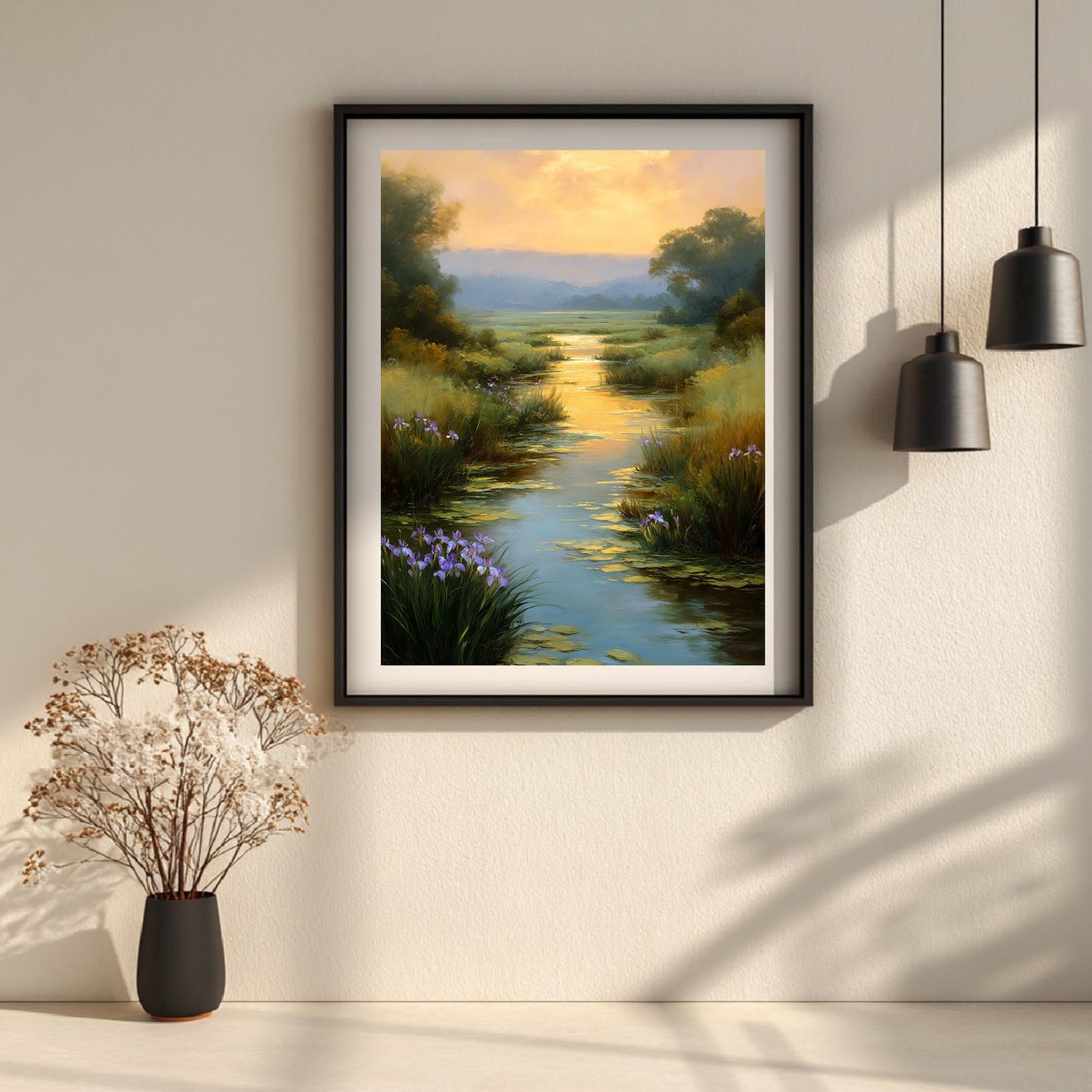 Abstract Landscape Pastoral Stream