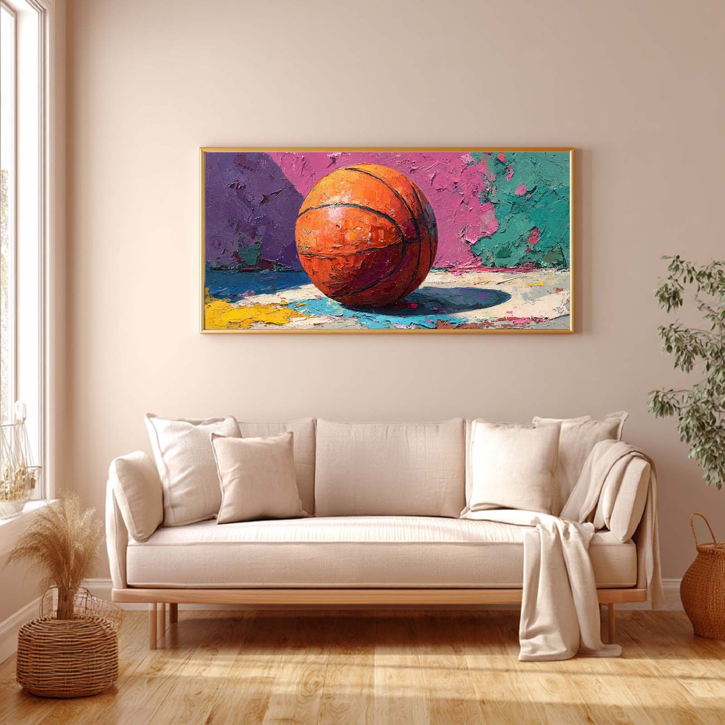 Abstract Oil Painting Basketball