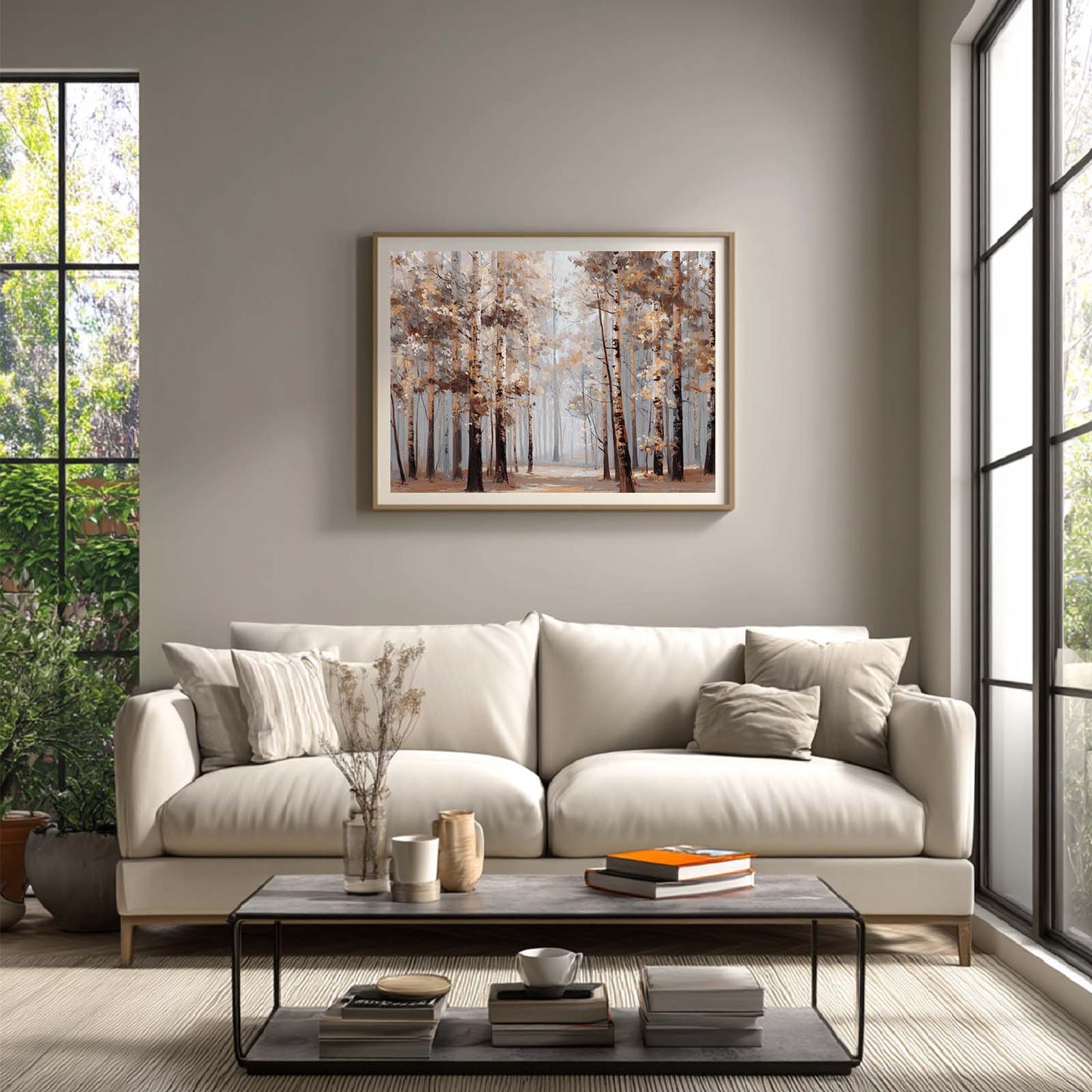 Abstract Oil Painting Desolate Forest