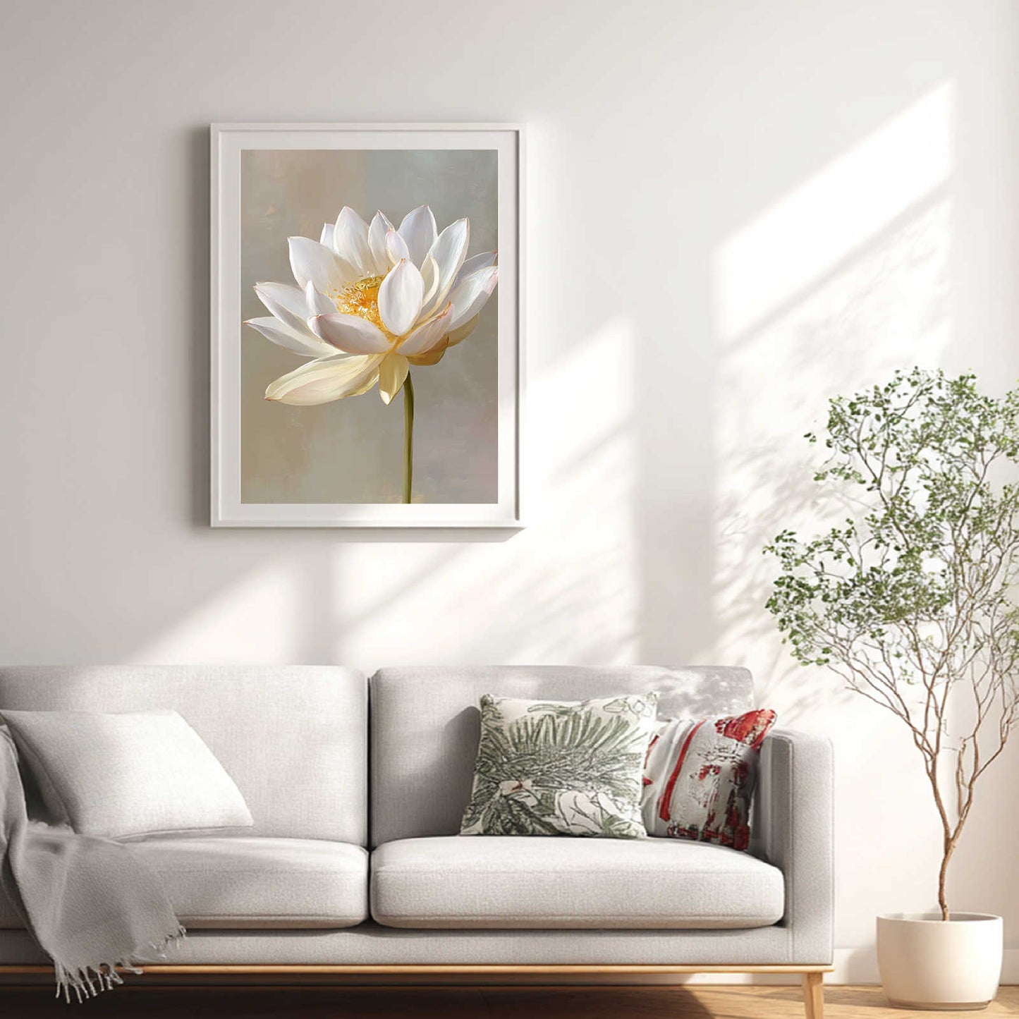 Abstract Plant White Lotus
