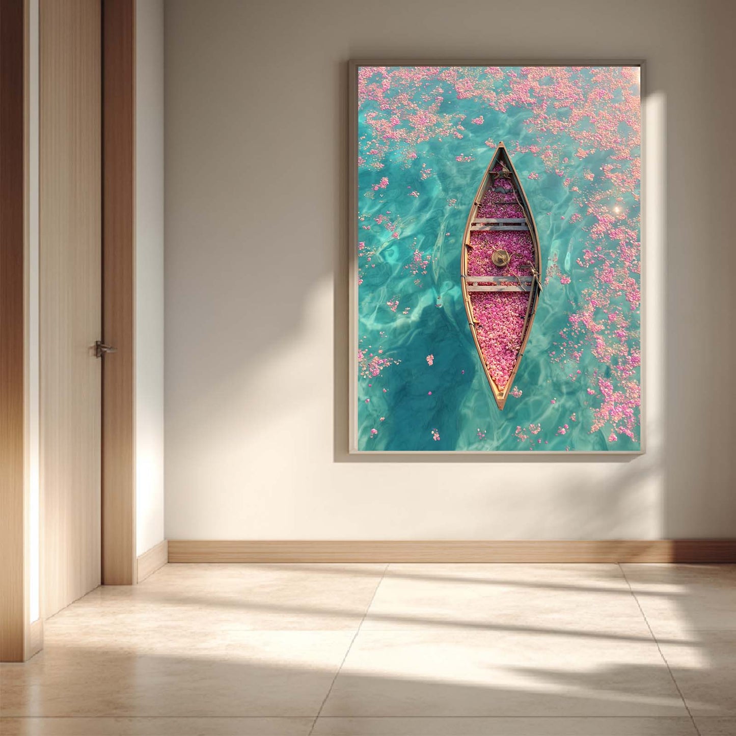 Abstract Pink Sailboat Petals