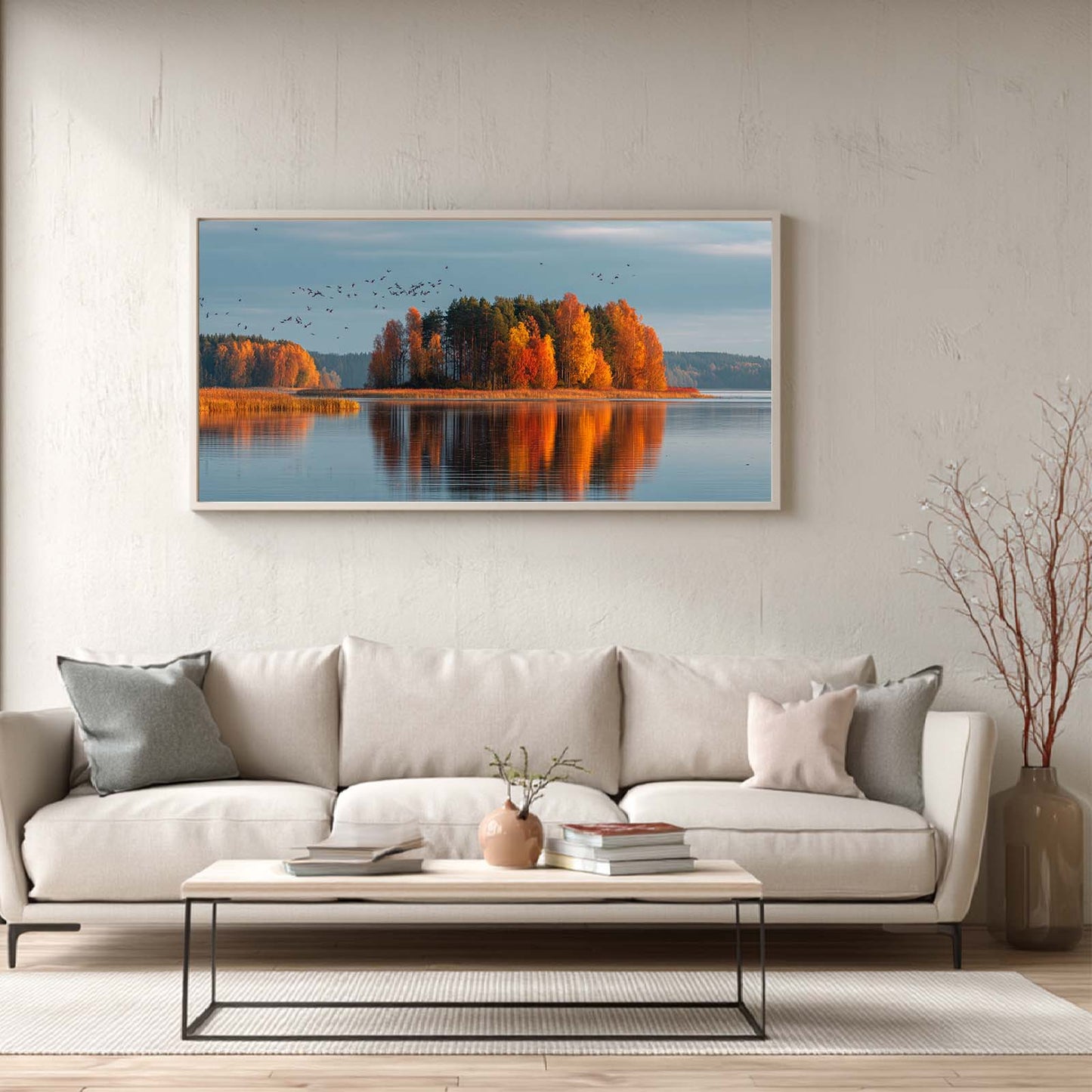 Abstract Landscape Island Lake