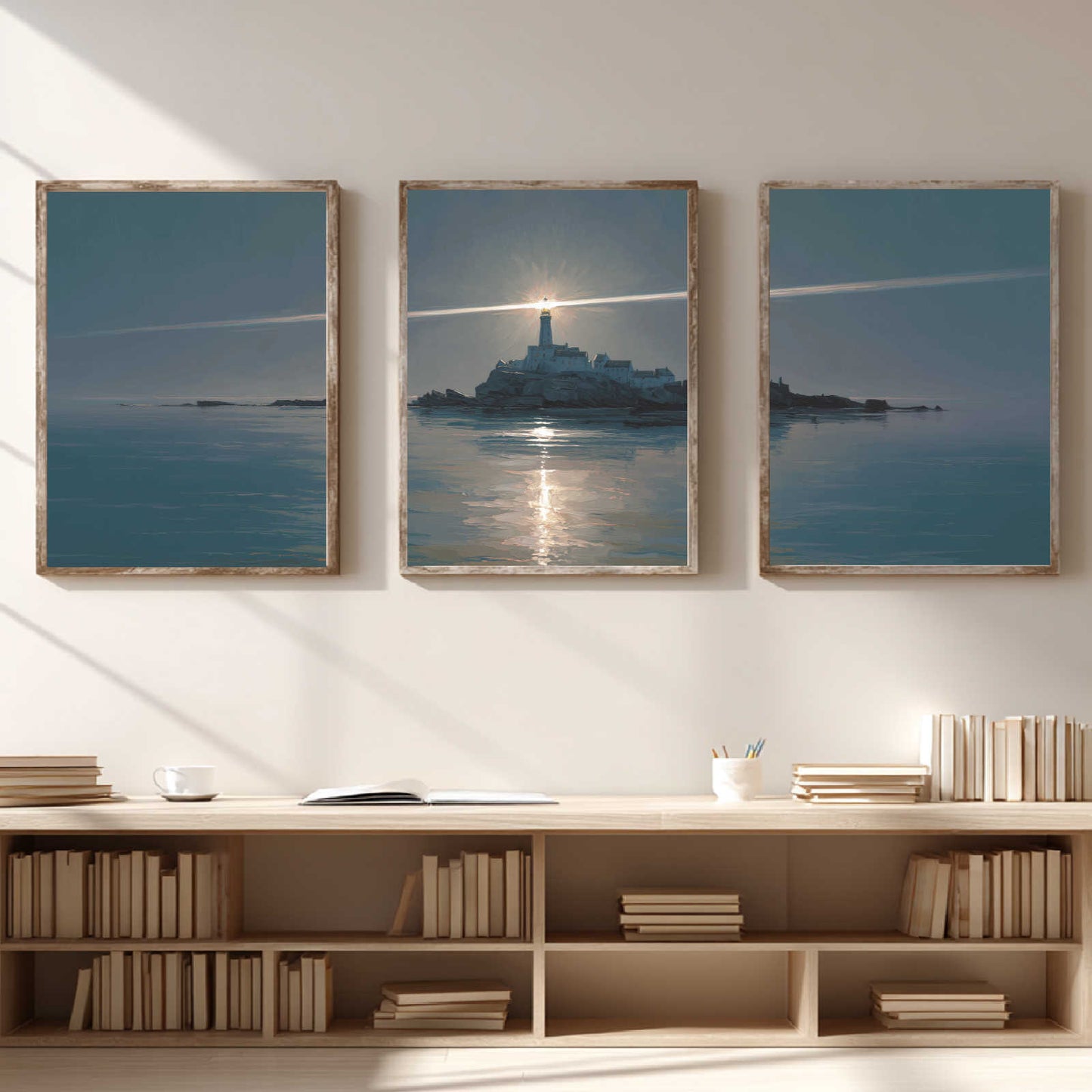 Abstract Lighthouse Sea