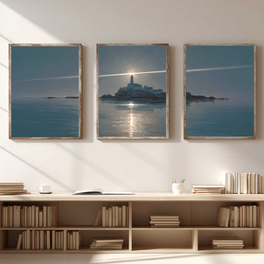 Abstract Lighthouse Sea