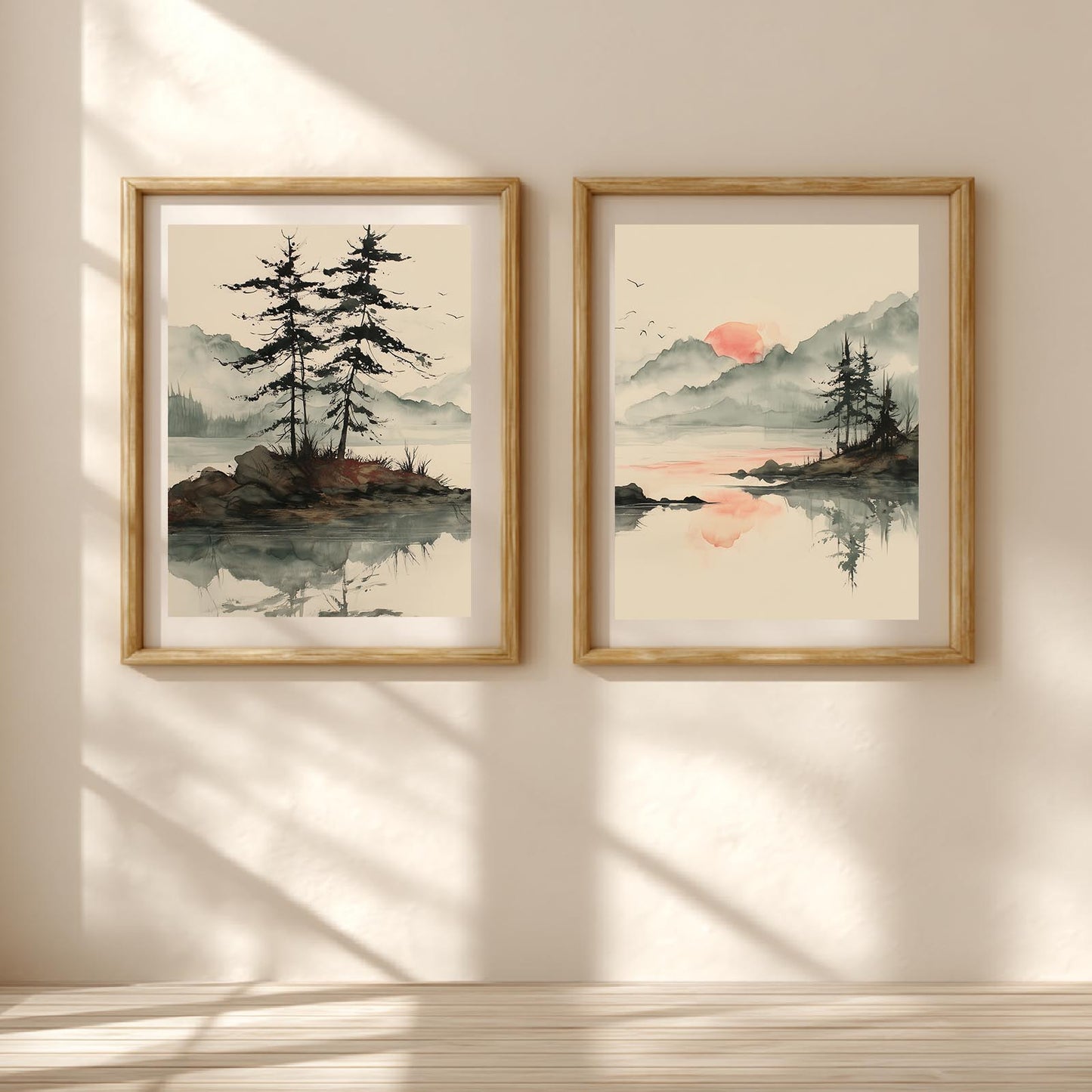 Mountain Sunset Abstract Landscape