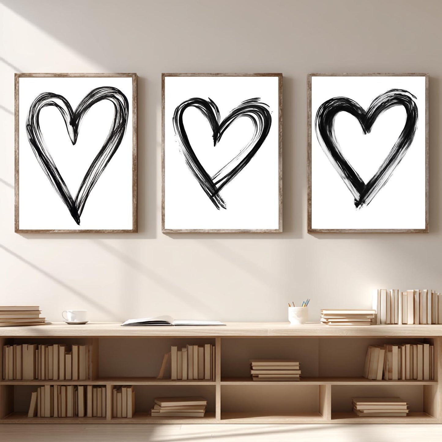 Love Heart Black and white Minimalist
