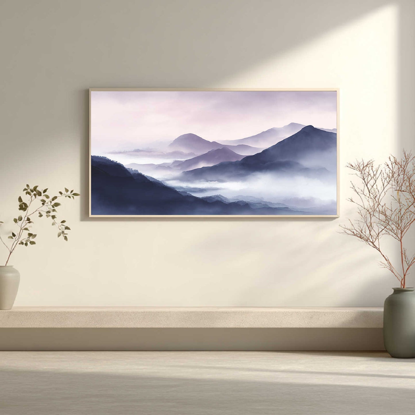 Abstract Purple Mountain Landscape