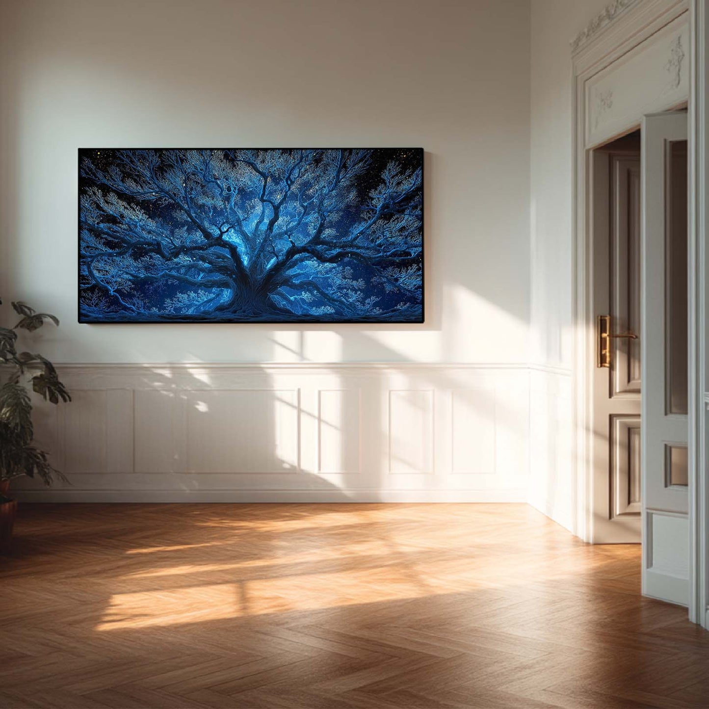 Abstract Blue Tree of Life