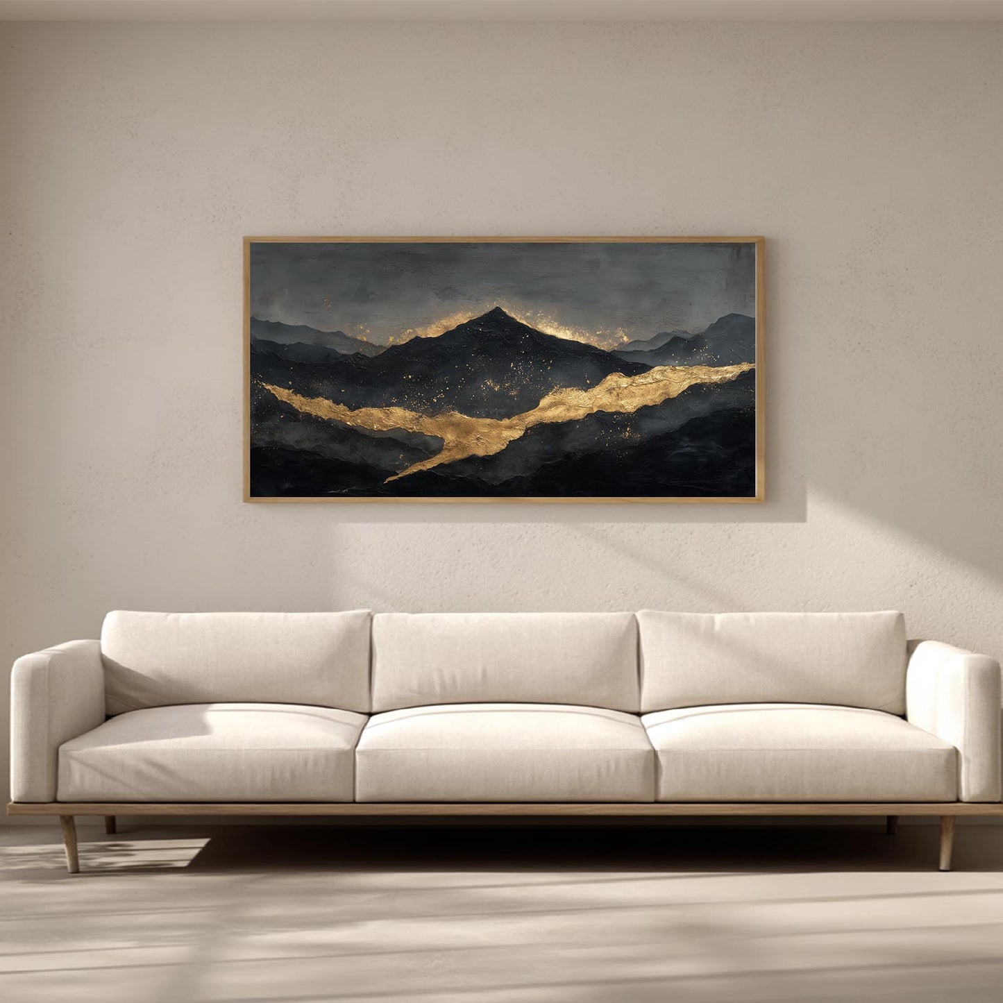 Black Gold Abstract Landscape