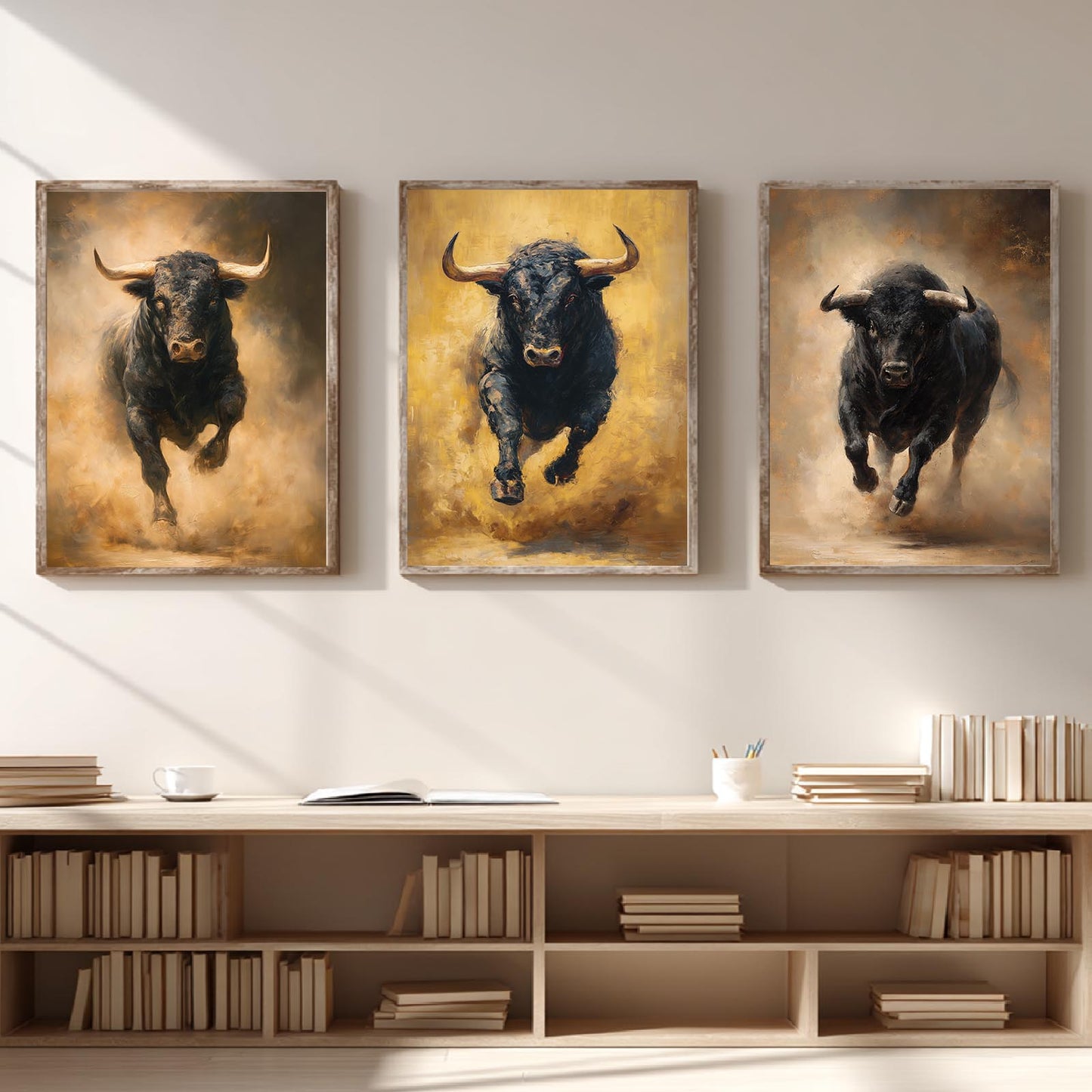 Running Bull Abstract Animal