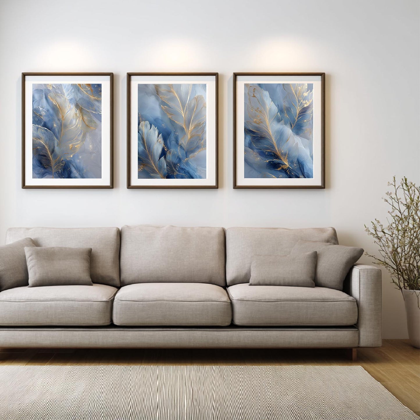 Abstract Blue Feather