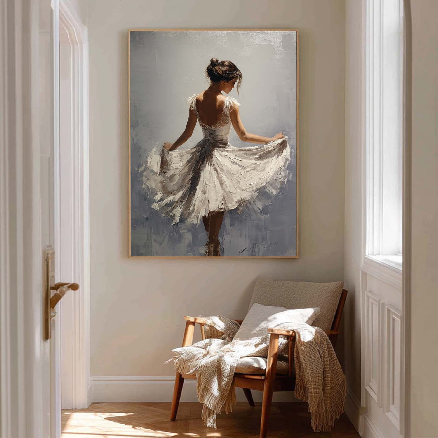 Abstract Oil Painting Ballet Girl