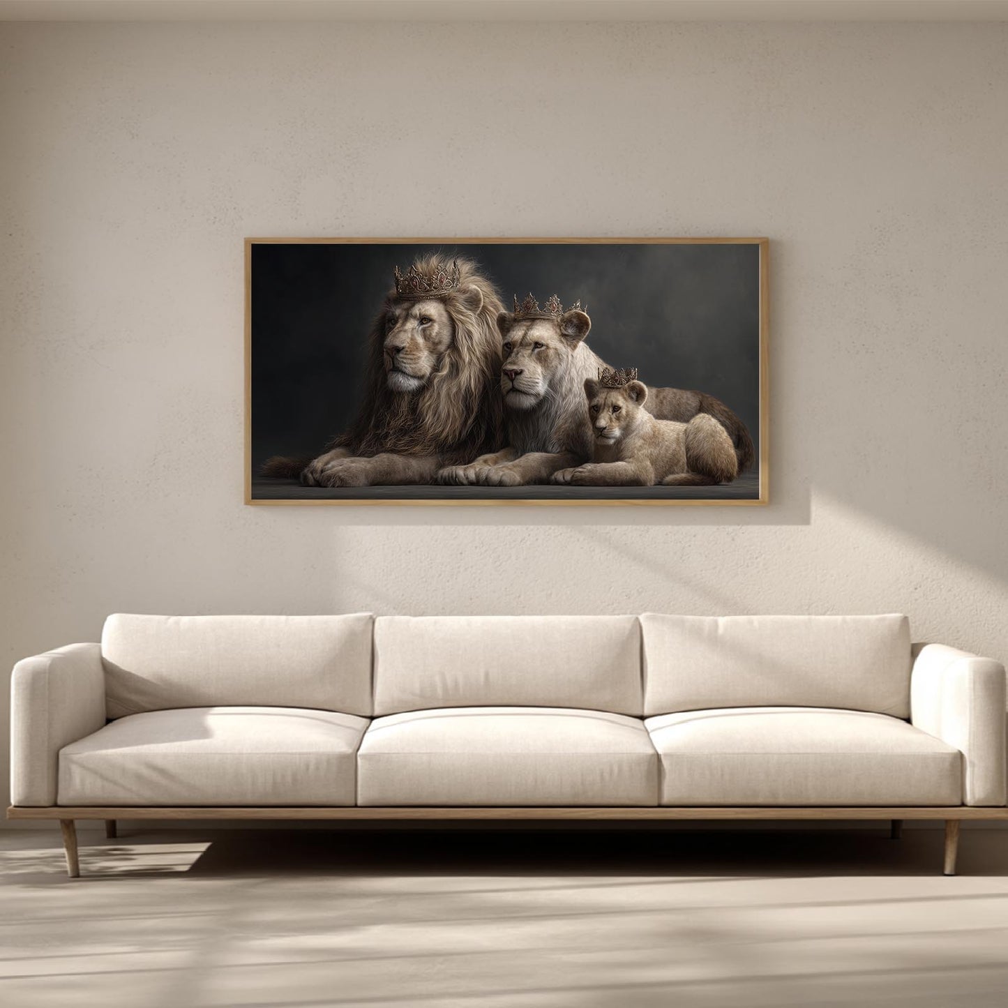 Lion Family Modern Abstract Animals