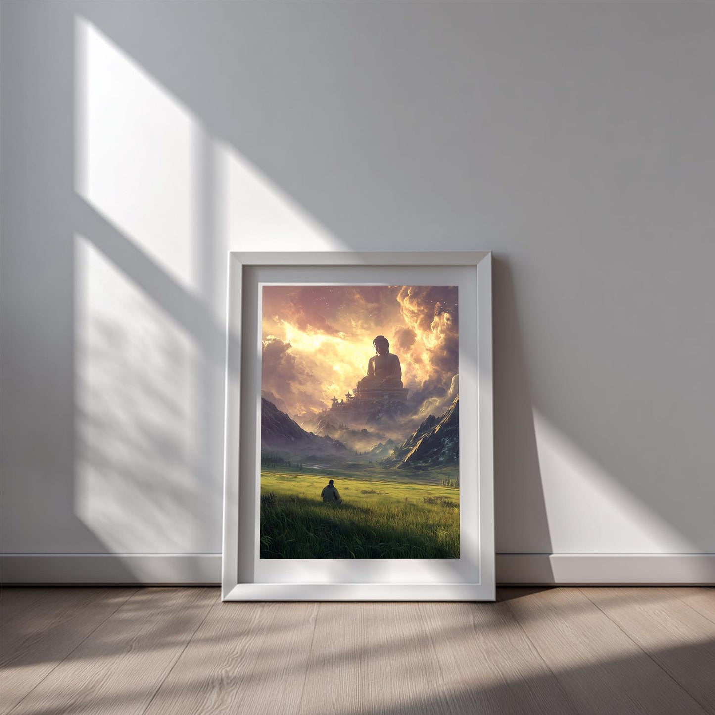 Modern Buddha Zen Abstract