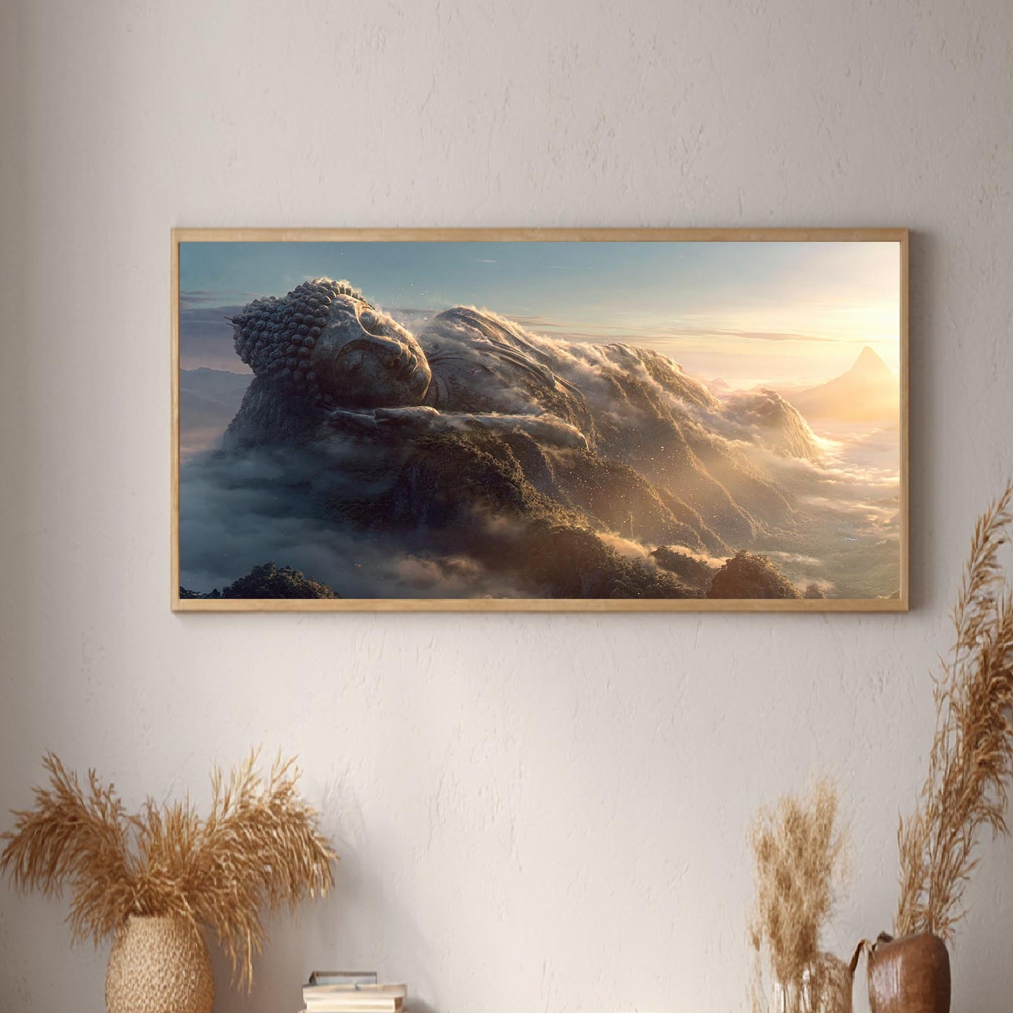 Reclining Buddha Zen Abstract Landscape