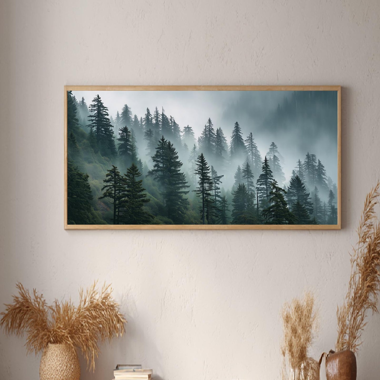 Nordic Style Mountains Forest Deer