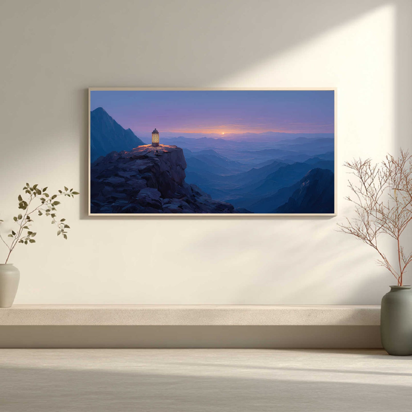 Sunset on The Mountain Abstract Landscape