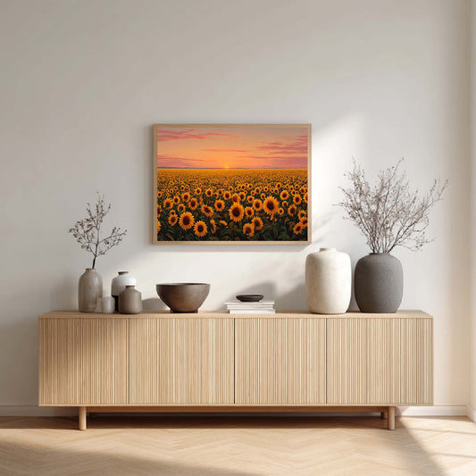 Abstract Landscape Sunflower Fields