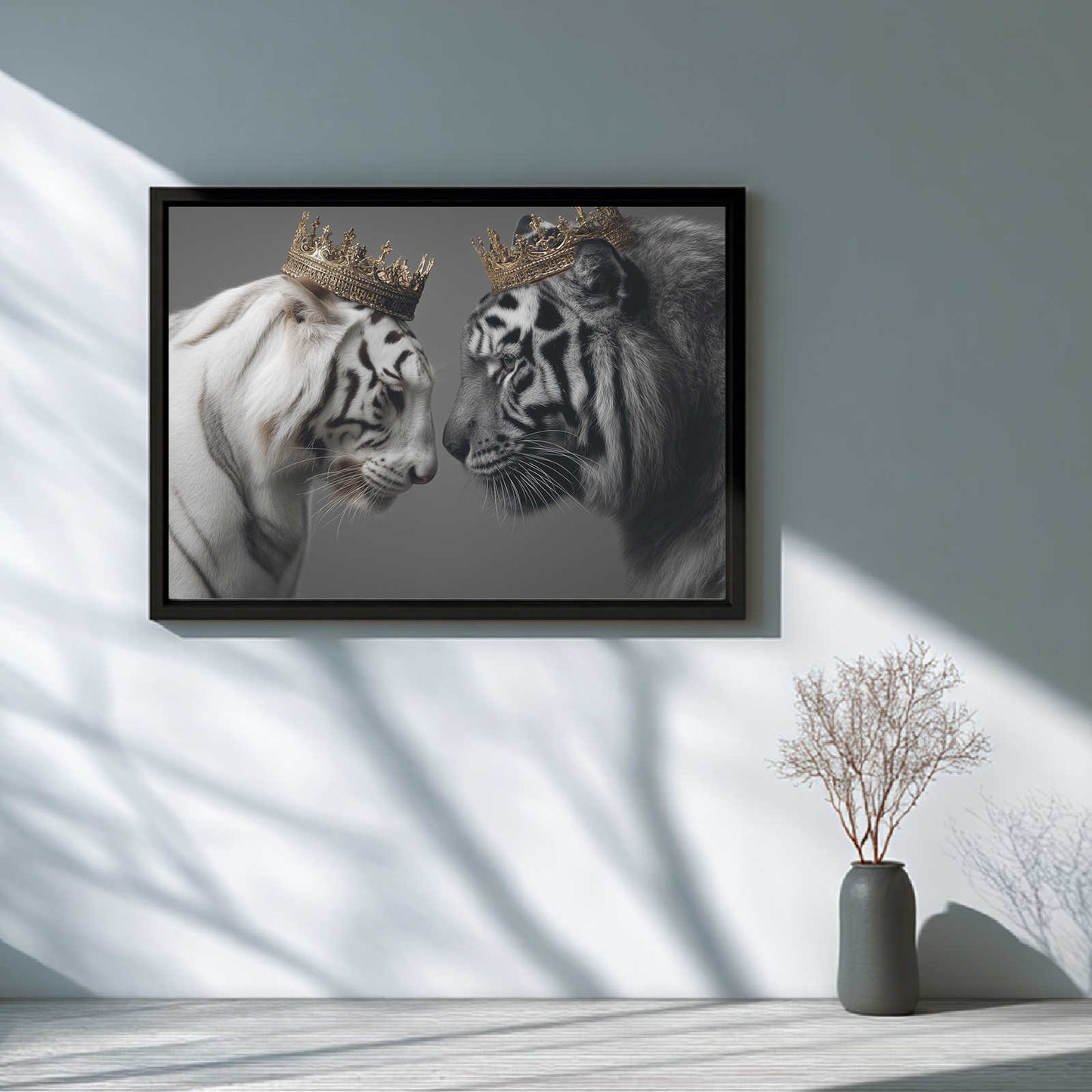 Abstract Animal Tiger Couple Crown