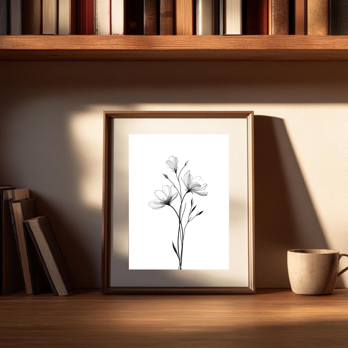 Modern Poppy Flower Abstract